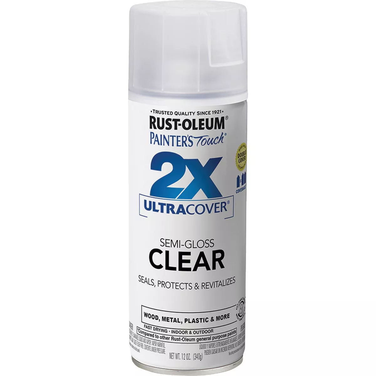 Rust-Oleum Painter's Touch 2X Ultra Cover 12 Oz. Semi-Gloss Finish Spray Paint, Clear - photo 3