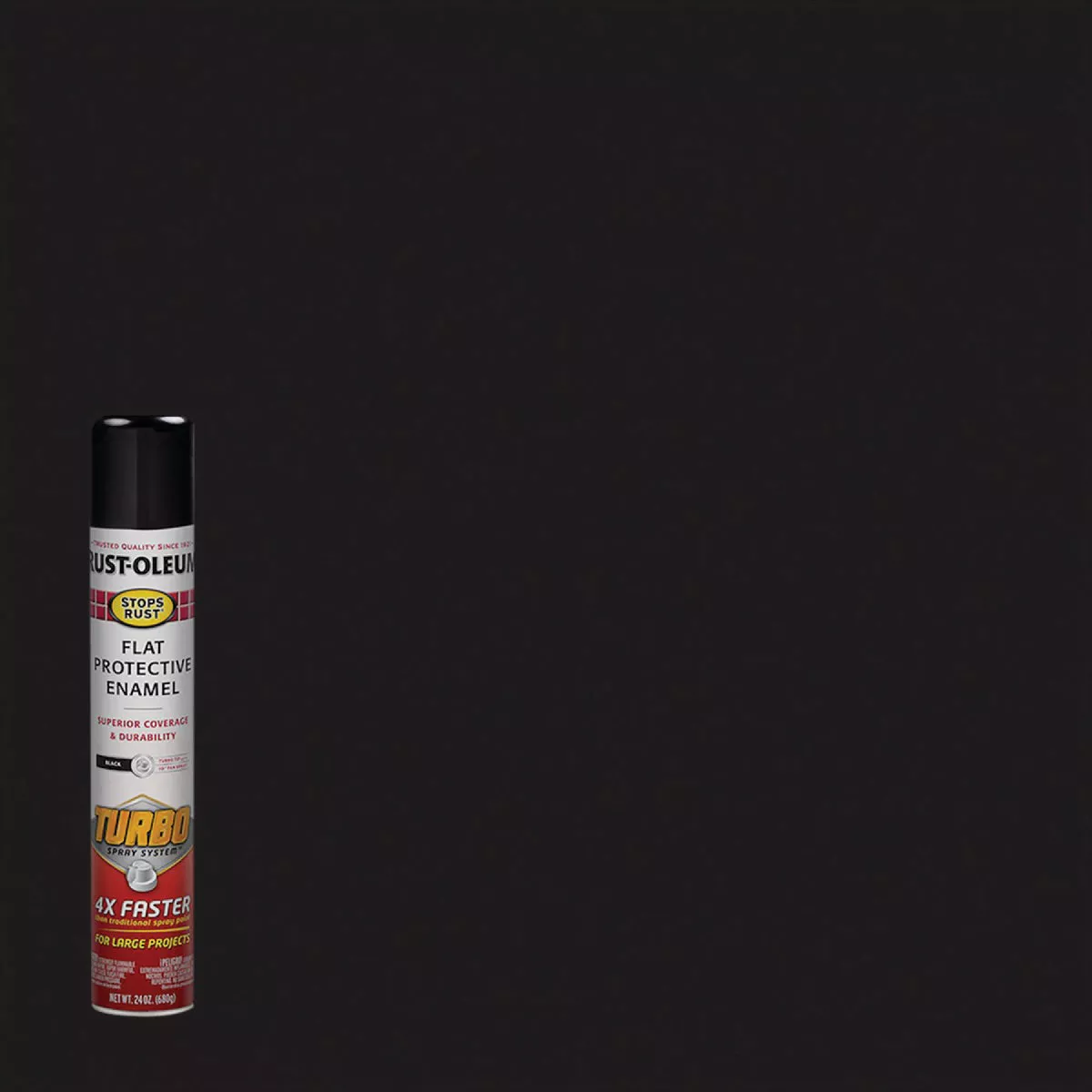 Rust-Oleum Stops Rust 24 Oz. Flat Black Turbo Spray Paint