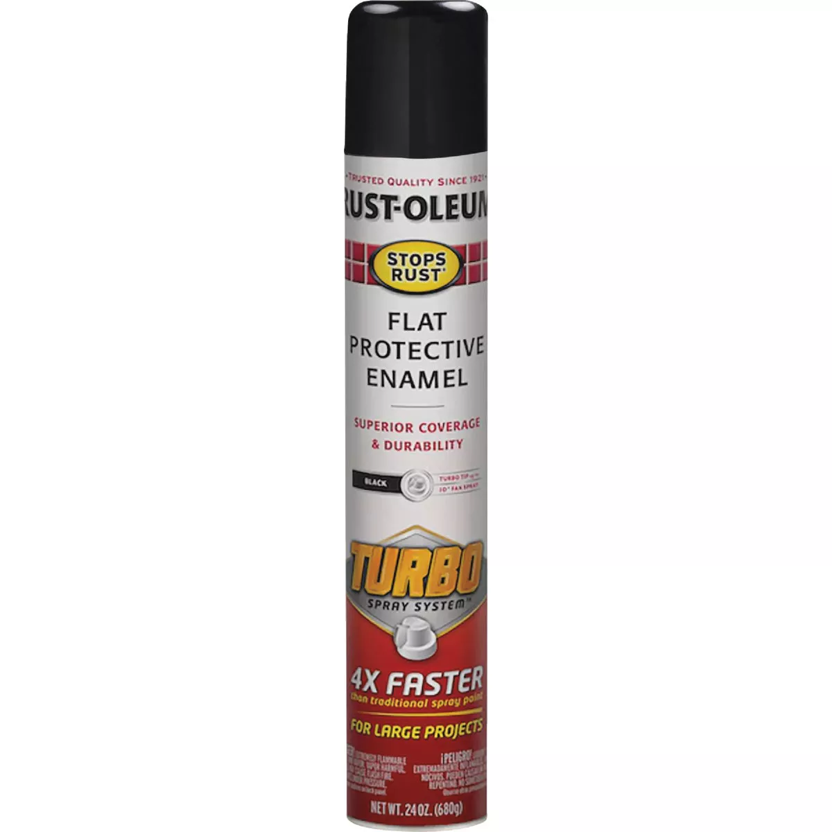 Rust-Oleum Stops Rust 24 Oz. Flat Black Turbo Spray Paint - photo 7