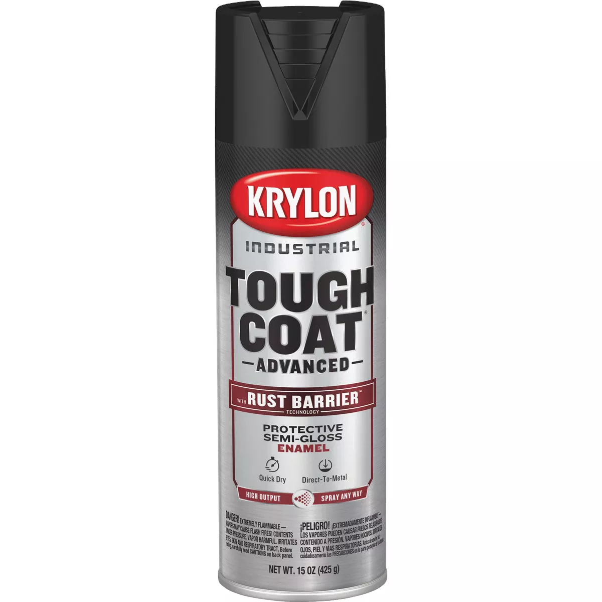Krylon Industrial Tough Coat 15 Oz. Semi-Gloss Black Rust Barrier Spray Enamel - photo 2