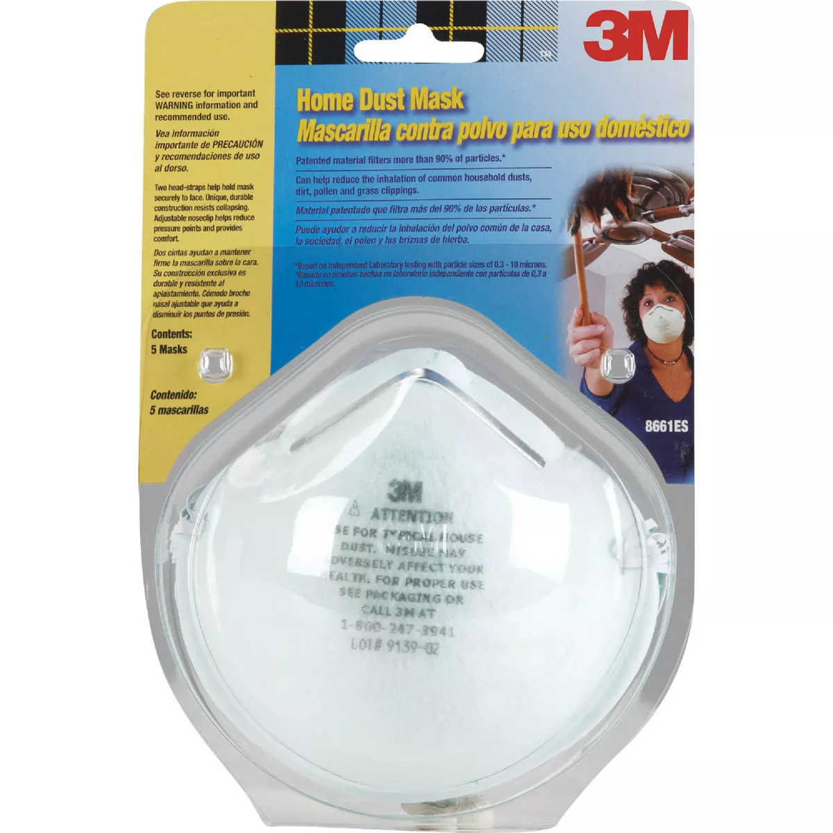 3M Disposable Home Dust Mask (5-Pack)