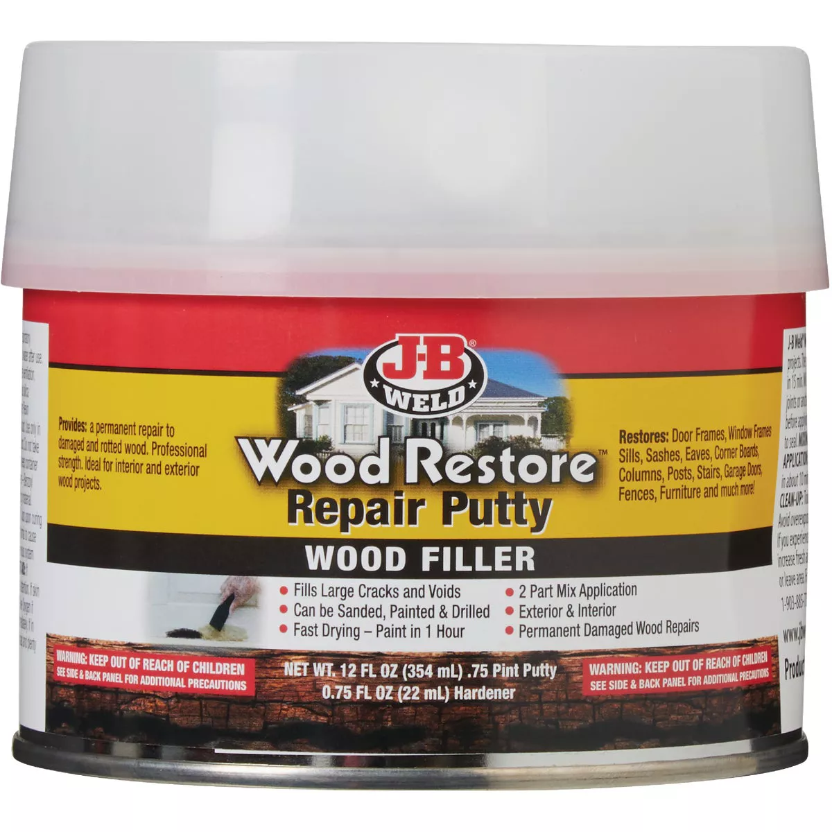 J-B Weld Wood Restore 12 Oz. 2-Part Repair Wood Putty - photo 2