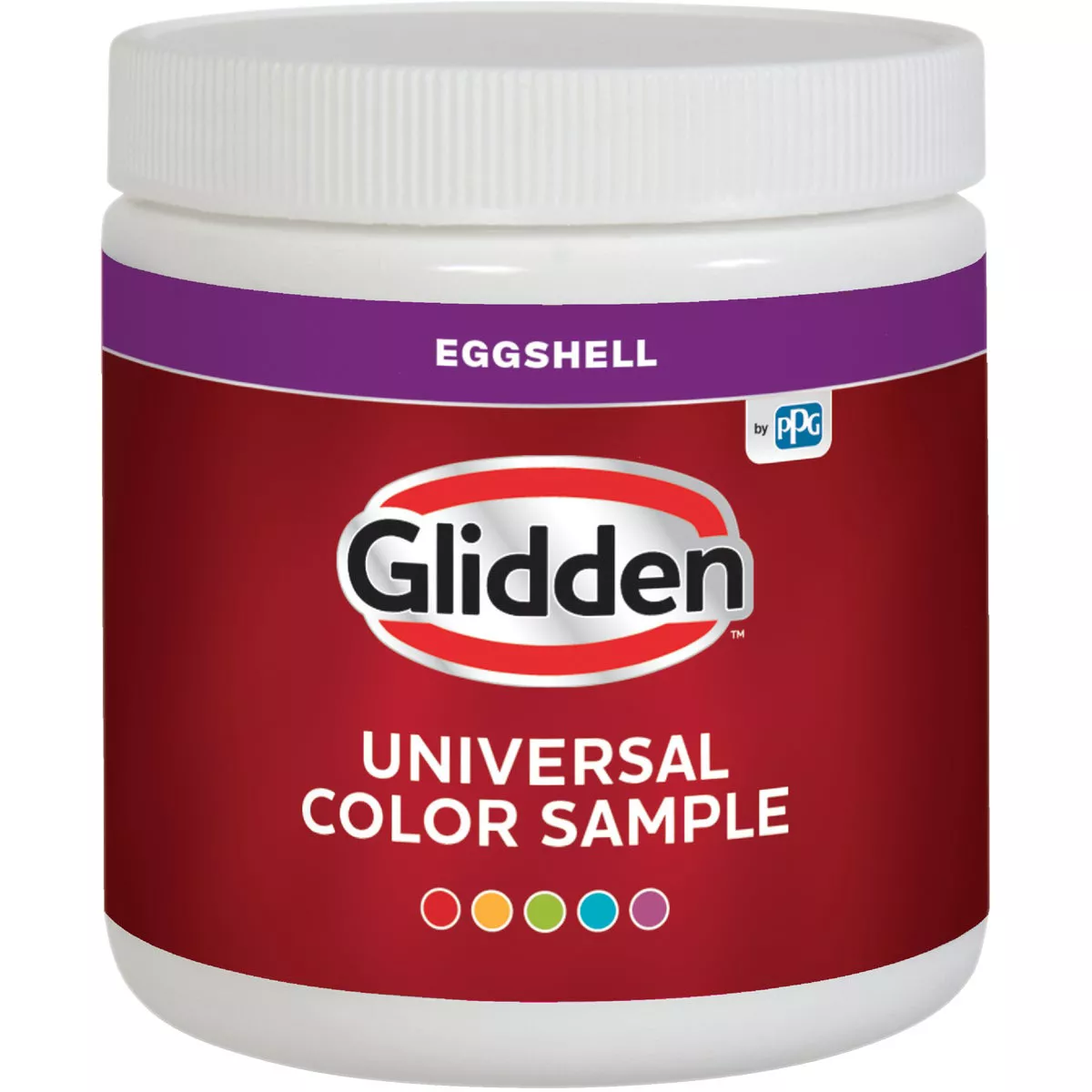 Glidden Interior Paint Sample; 1/2 Pint Eggshell White Pastel Base