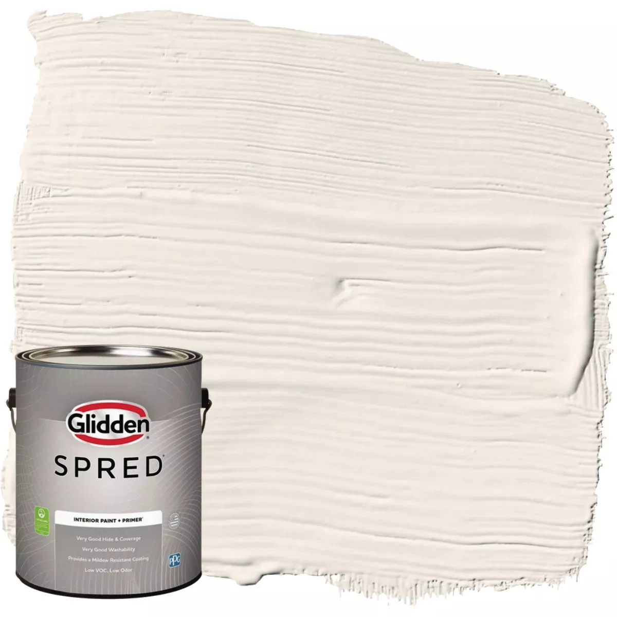 Glidden Spred Interior Grab-N-Go Paint + Primer Semi-Gloss Paint, Antique White, 1 Gal.