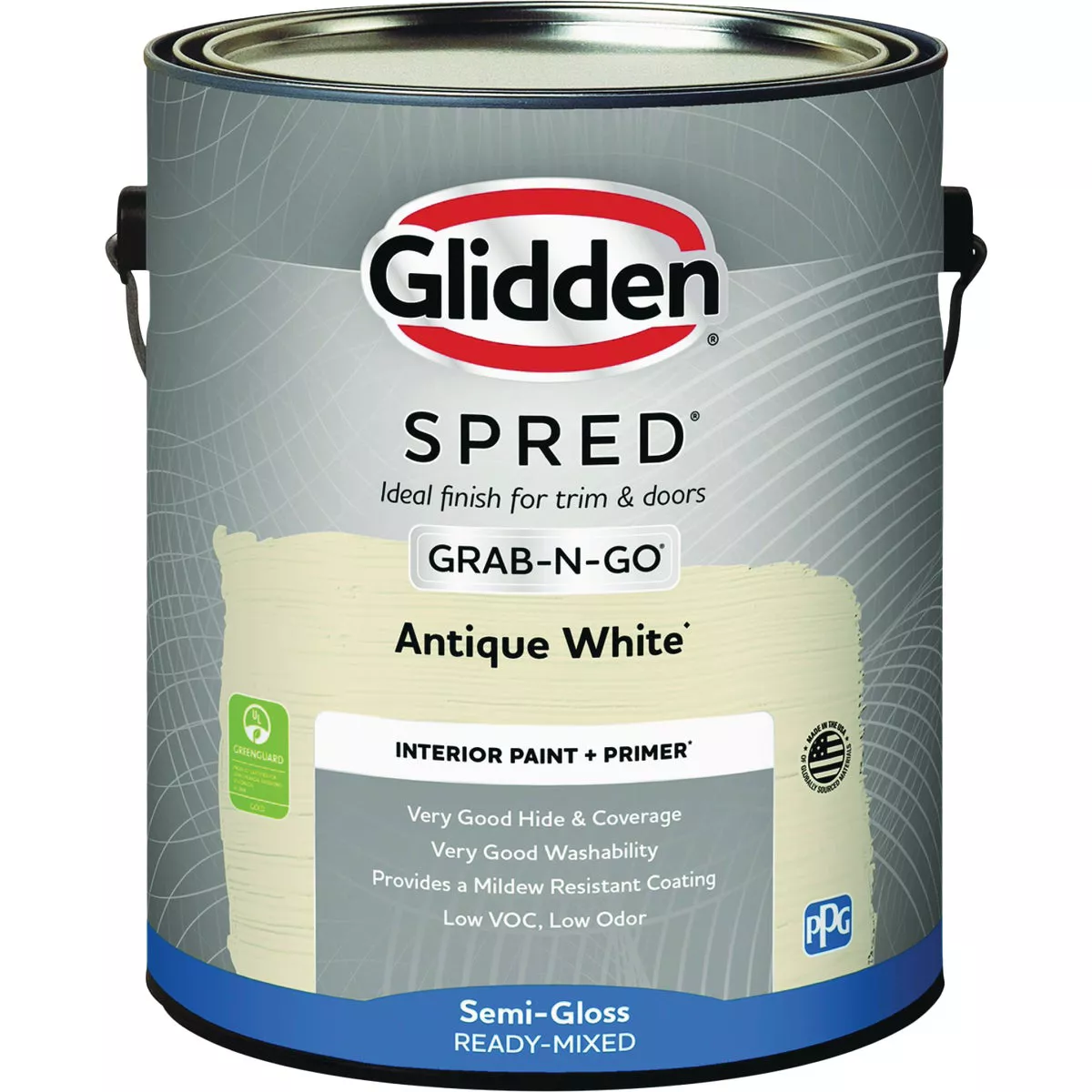 Glidden Spred Interior Grab-N-Go Paint + Primer Semi-Gloss Paint, Antique White, 1 Gal. - photo 2