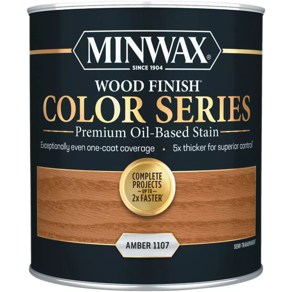 Minwax Wood Finish Color Series Oil-Based Stain, Amber, 1 Qt.