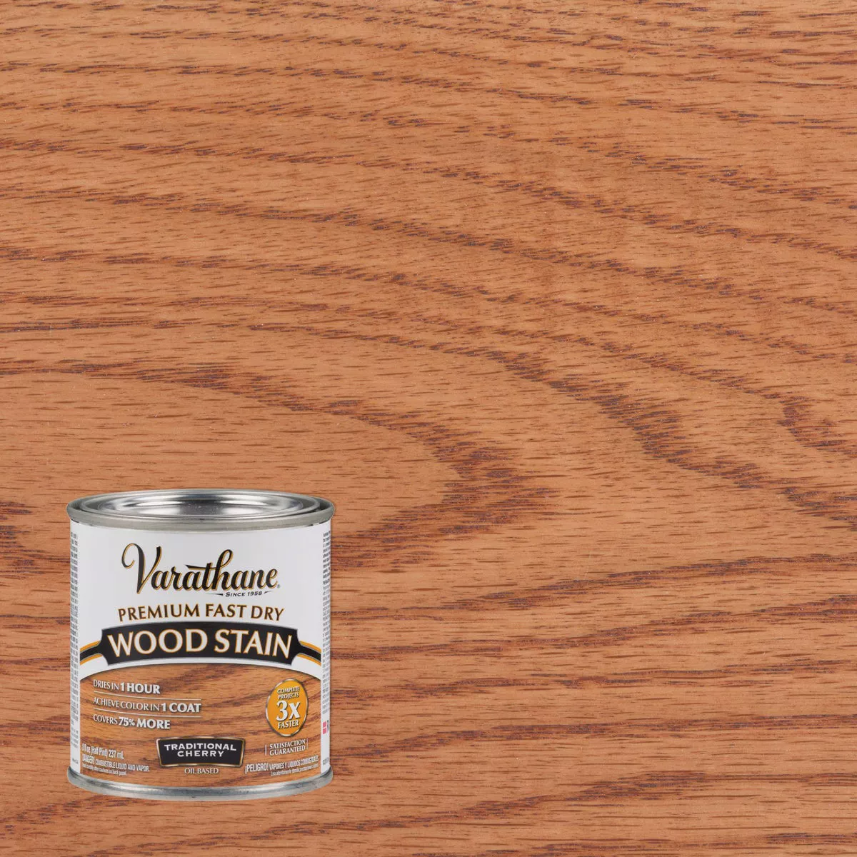 Varathane Fast Dry Traditional Cherry Urethane Modified Alkyd Interior Wood Stain, 1/2 Pt.