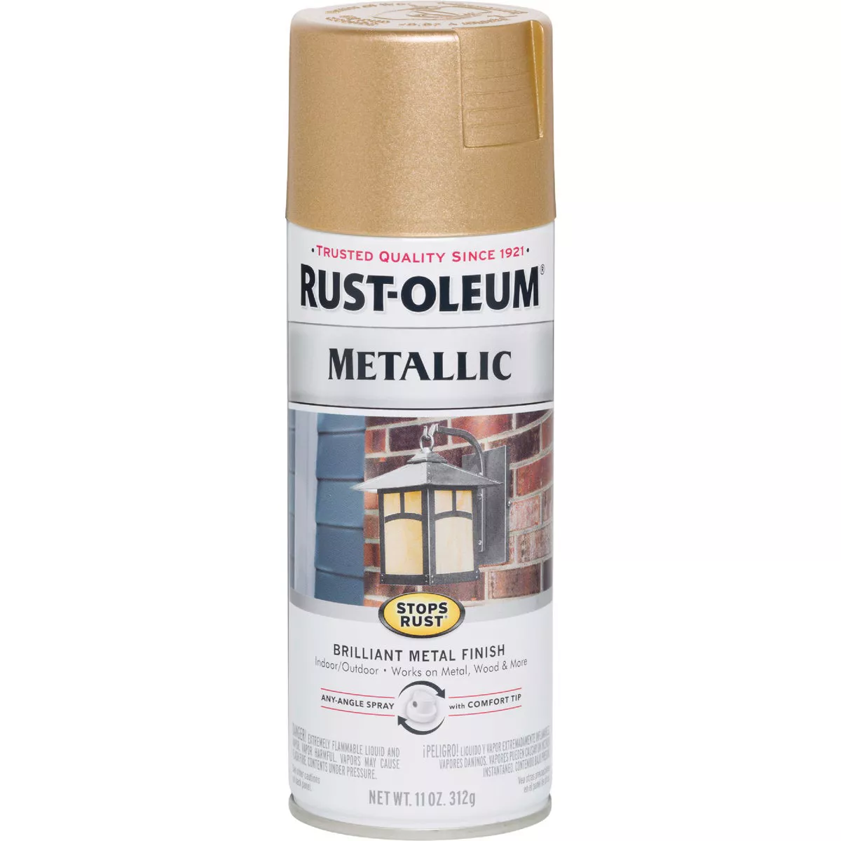 Rust-Oleum Stops Rust 11 Oz. Vintage Metallic Spray Paint, Warm Gold - photo 5