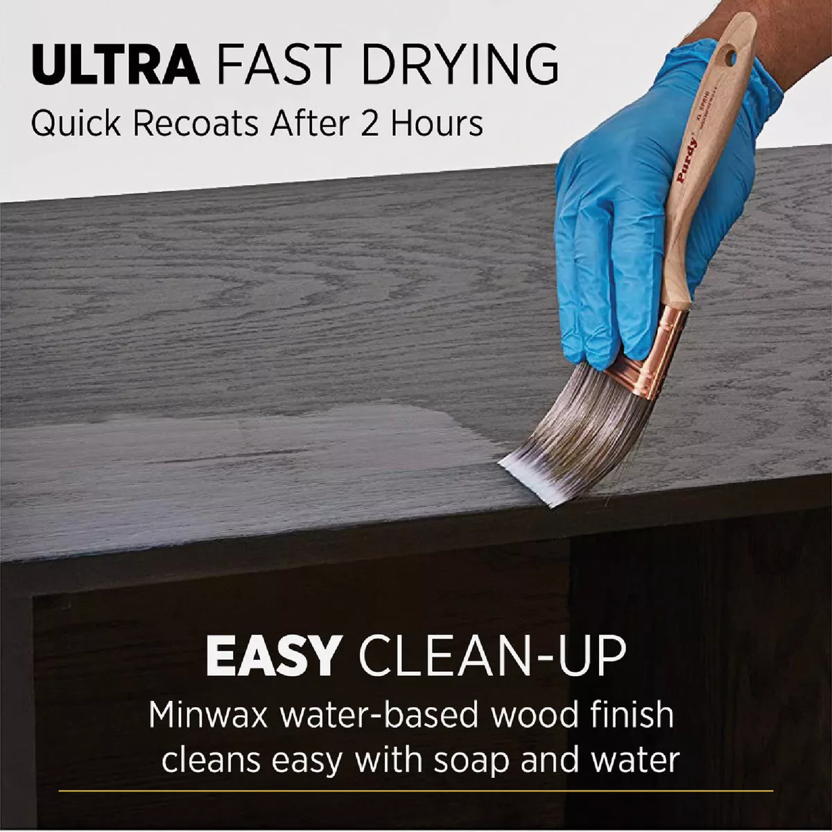 Minwax Polycrylic 1/2 Pt. Satin Water Based Protective Finish - photo 5