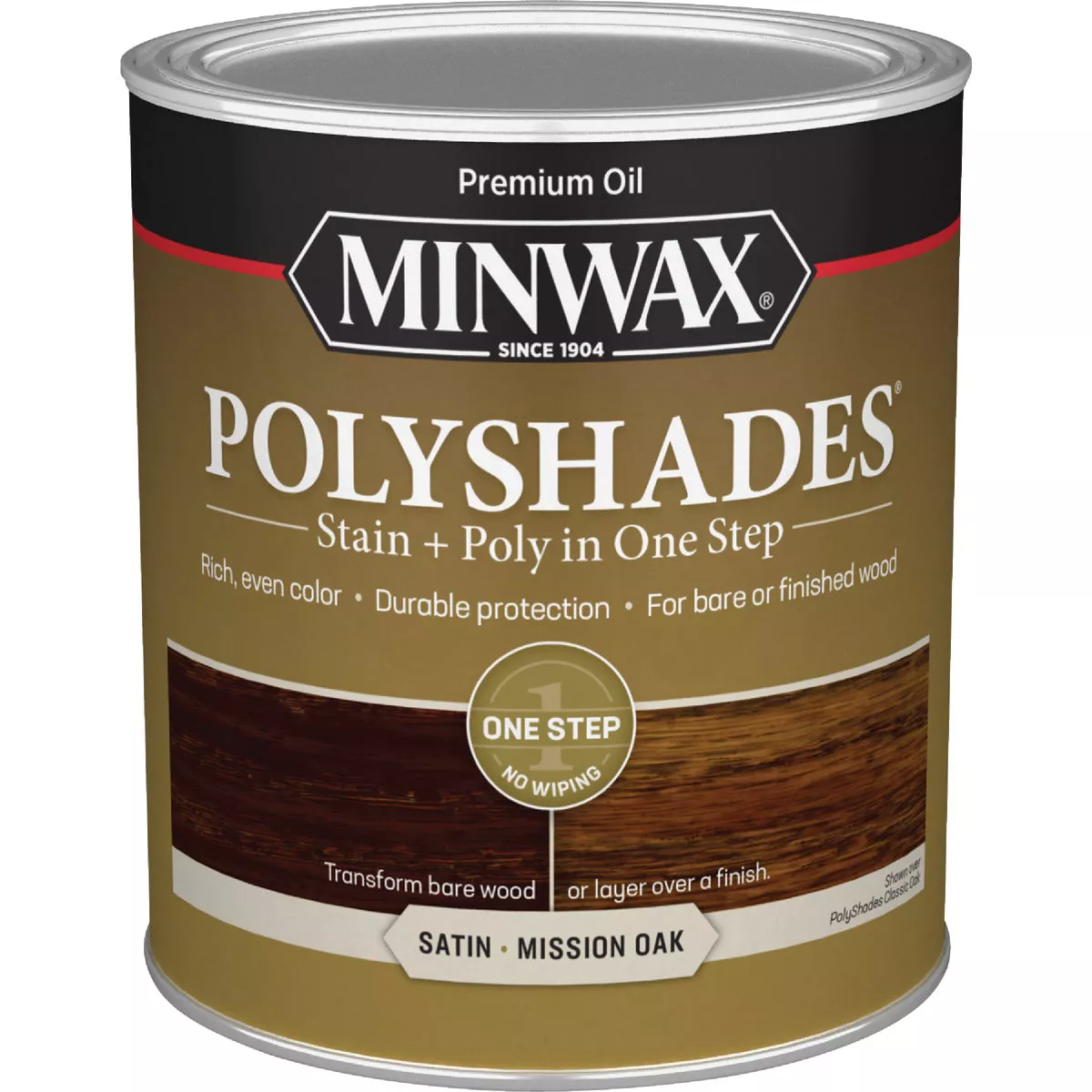 Minwax Polyshades 1 Qt. Satin Stain & Finish Polyurethane In 1-Step, Mission Oak - photo 2