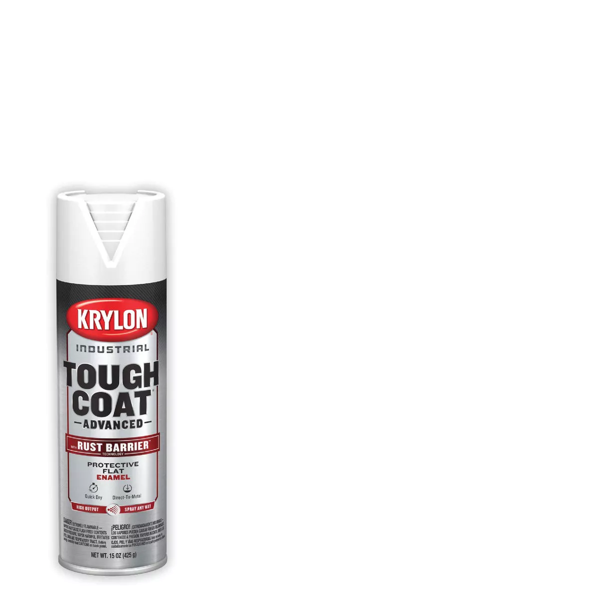Krylon Industrial Tough Coat 15 Oz. Flat White Rust Barrier Spray Enamel