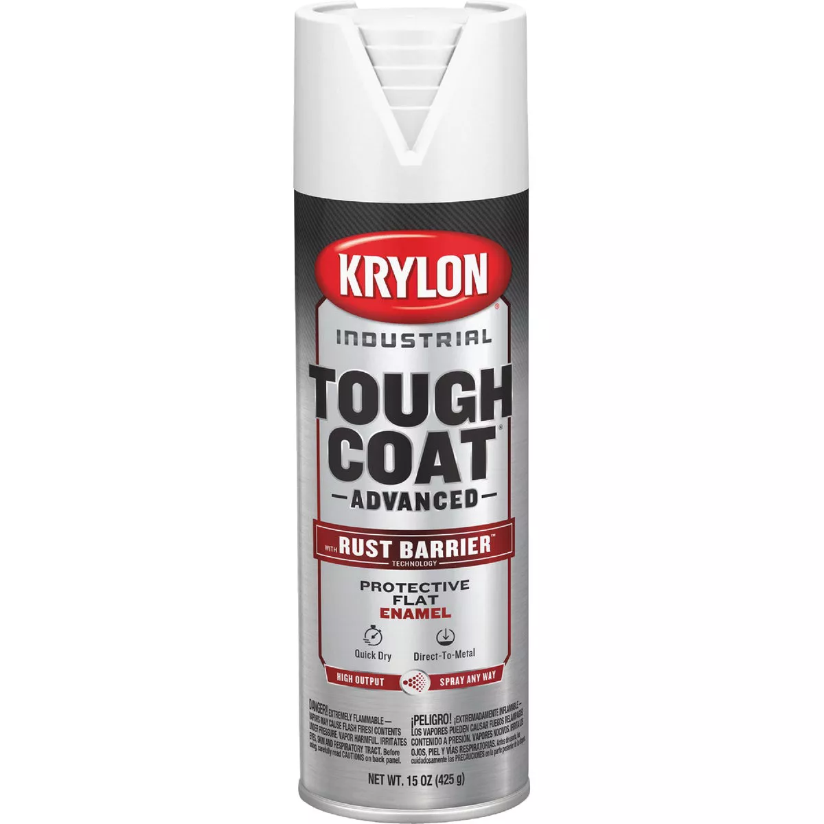 Krylon Industrial Tough Coat 15 Oz. Flat White Rust Barrier Spray Enamel - photo 2