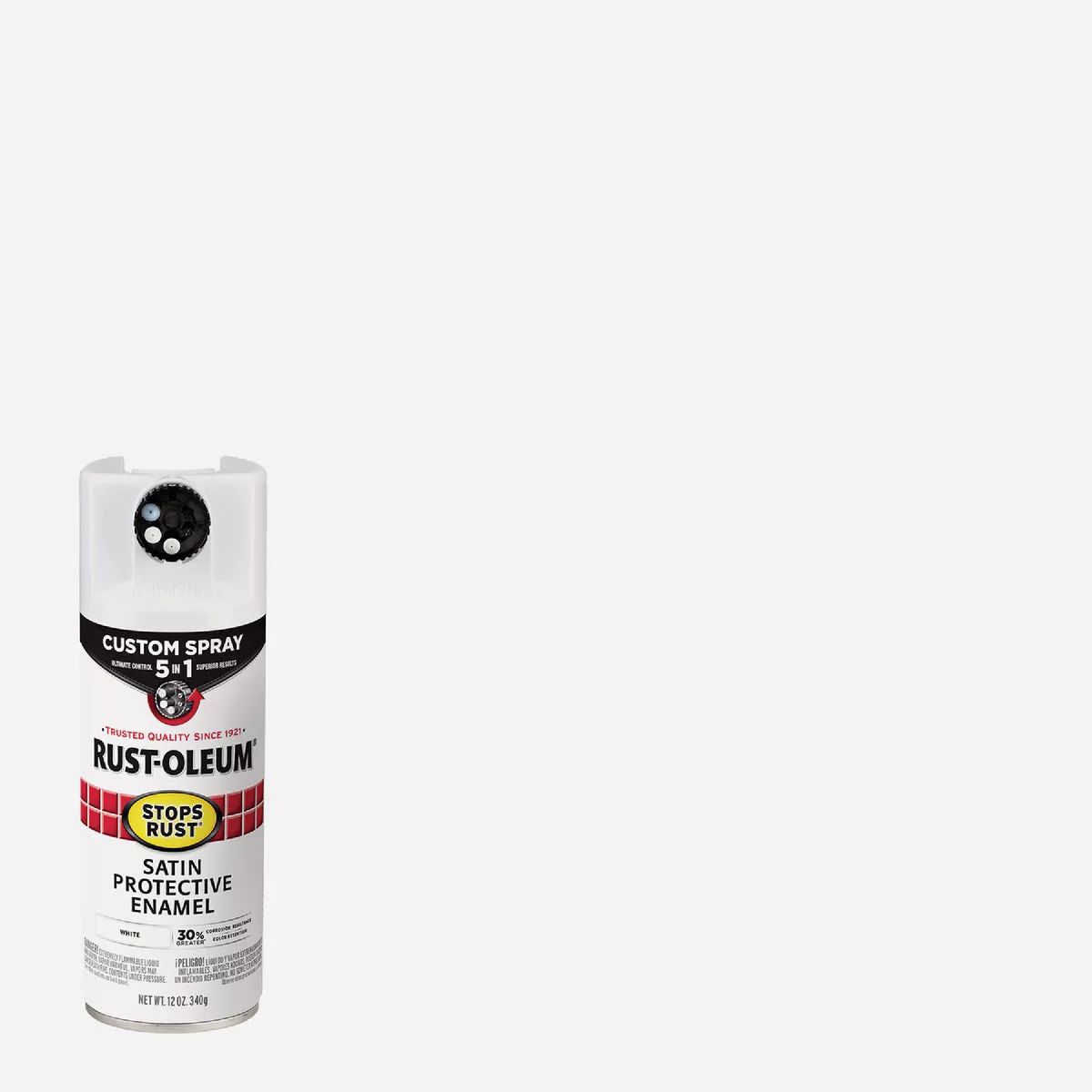 Rust-Oleum Stops Rust 12 Oz. Custom Spray 5 in 1 Satin Spray Paint, White