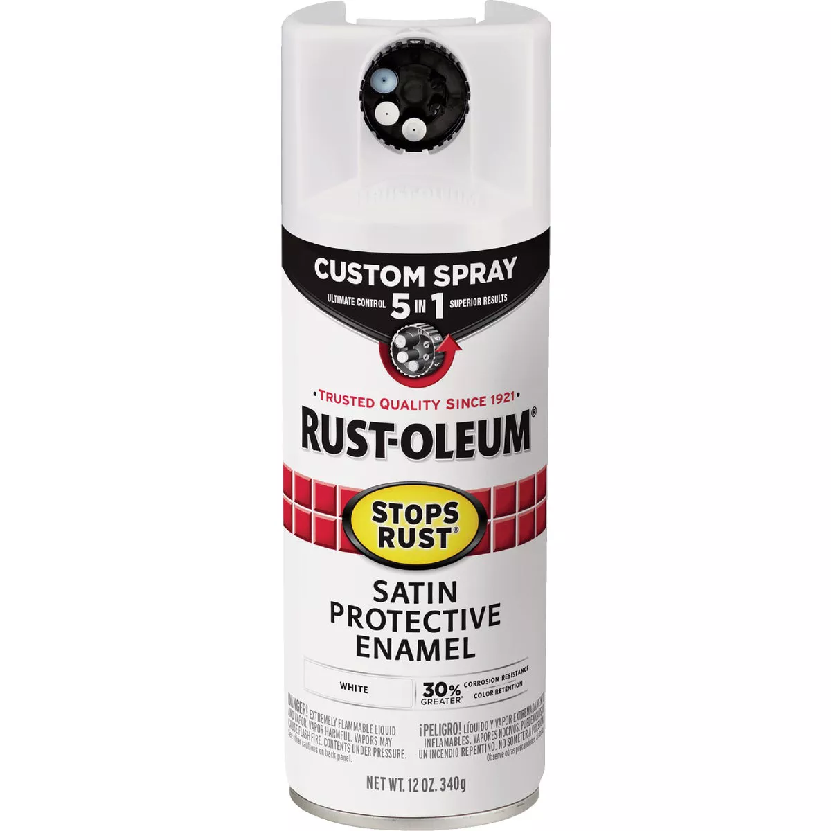 Rust-Oleum Stops Rust 12 Oz. Custom Spray 5 in 1 Satin Spray Paint, White - photo 6