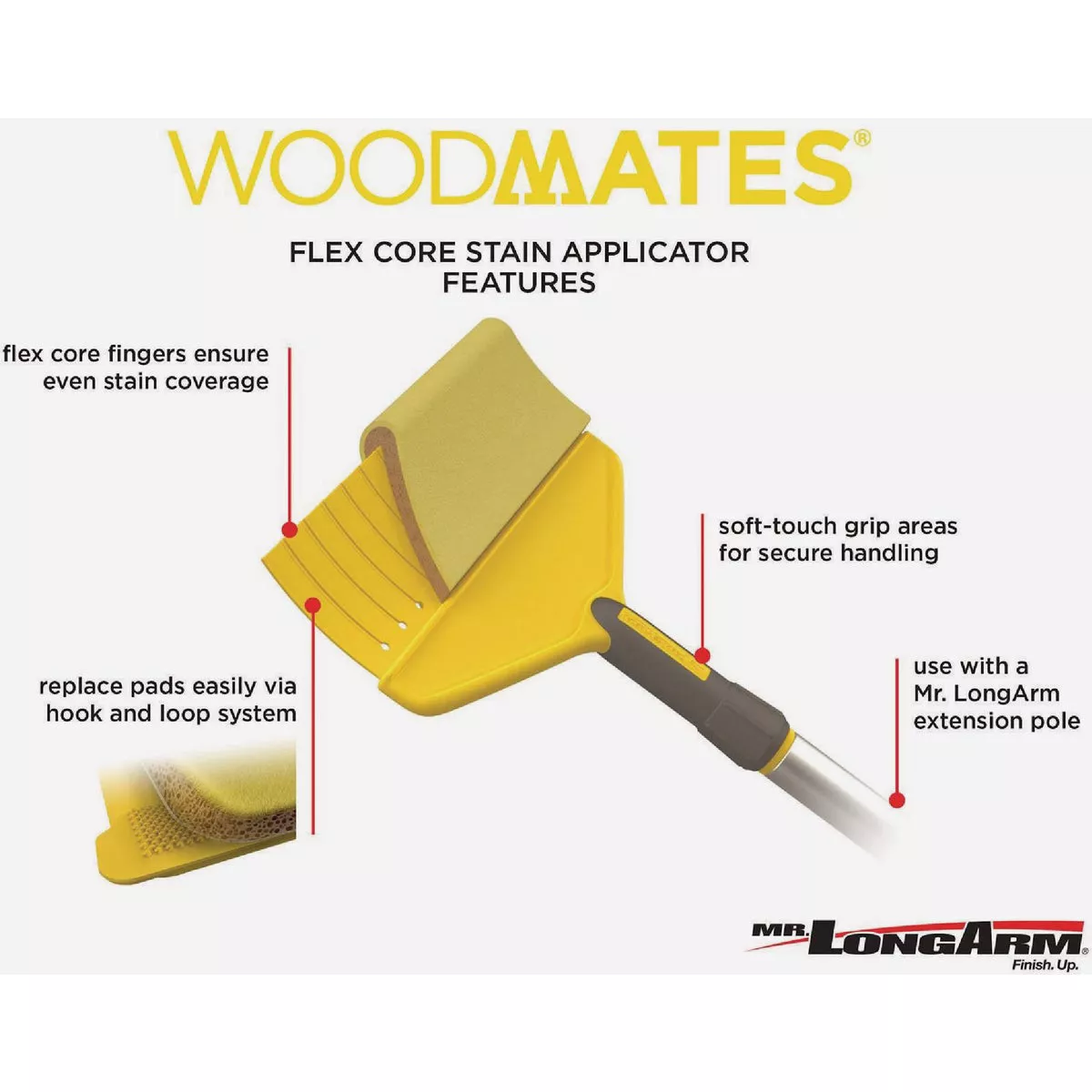 Mr. LongArm Woodmates Flex Core Stain Applicator - photo 3