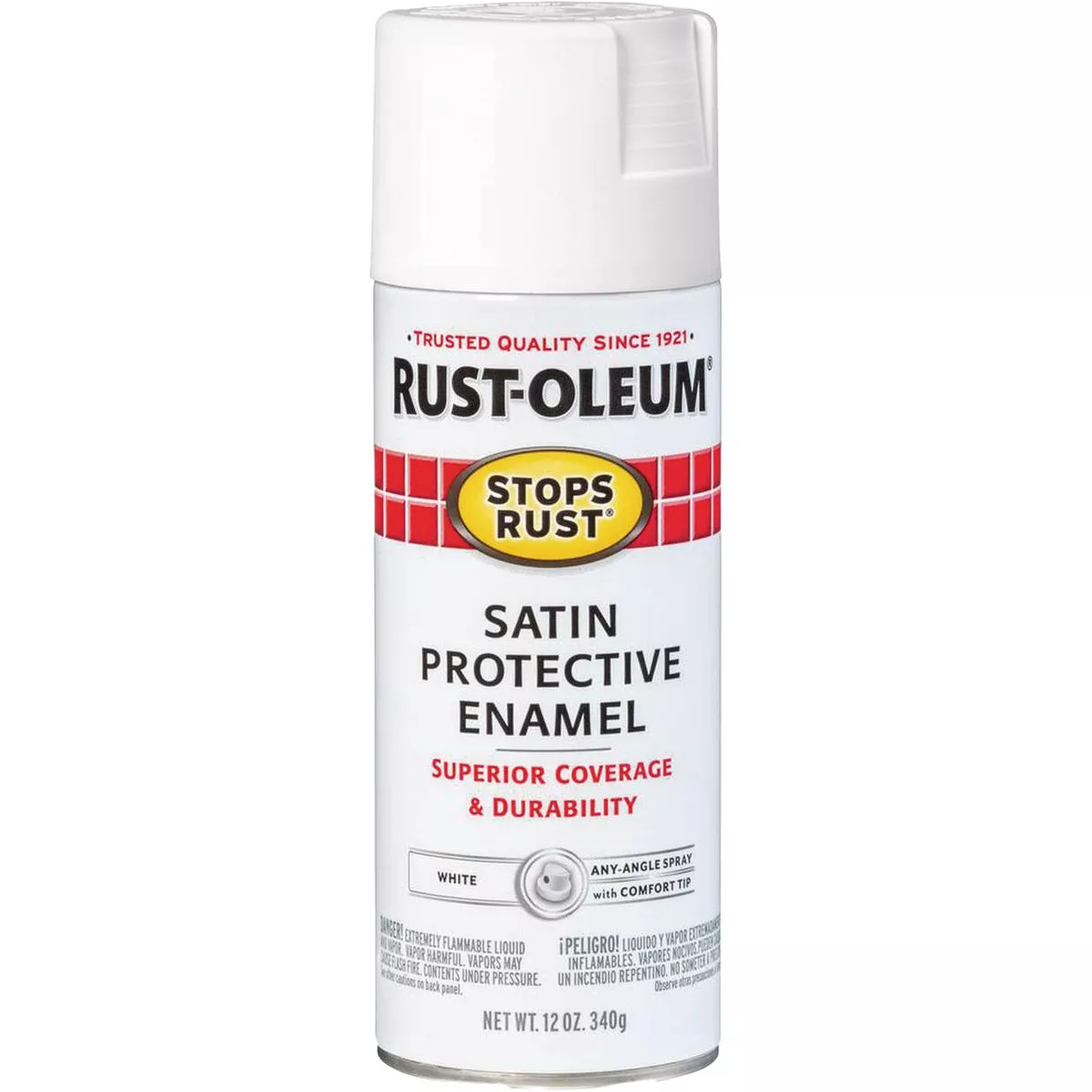 Rust-Oleum Stops Rust Decor 12 Oz. Satin Spray Paint, White - photo 2