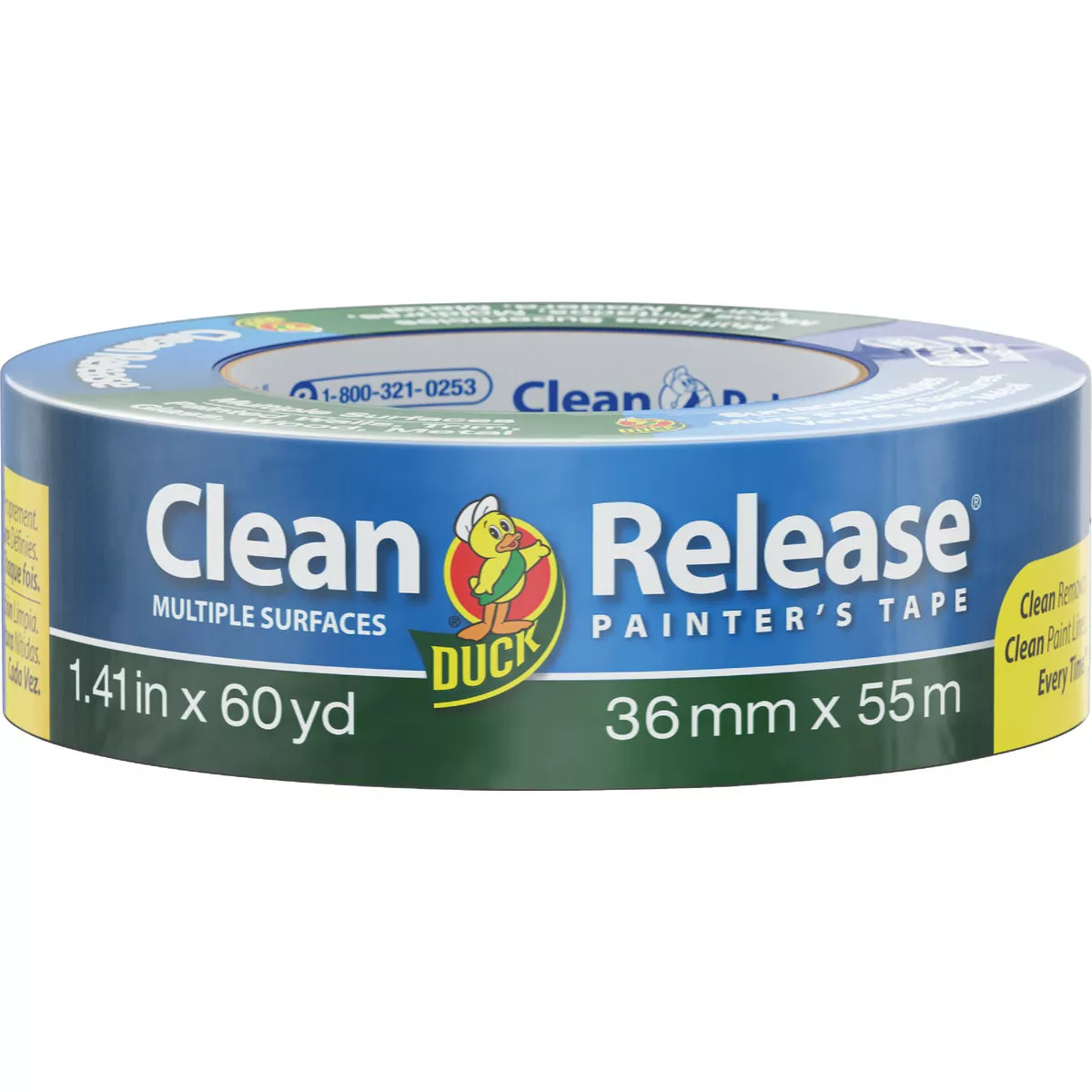Duck Clean Release 1.41 In. x 60 Yd. Blue Painters Tape