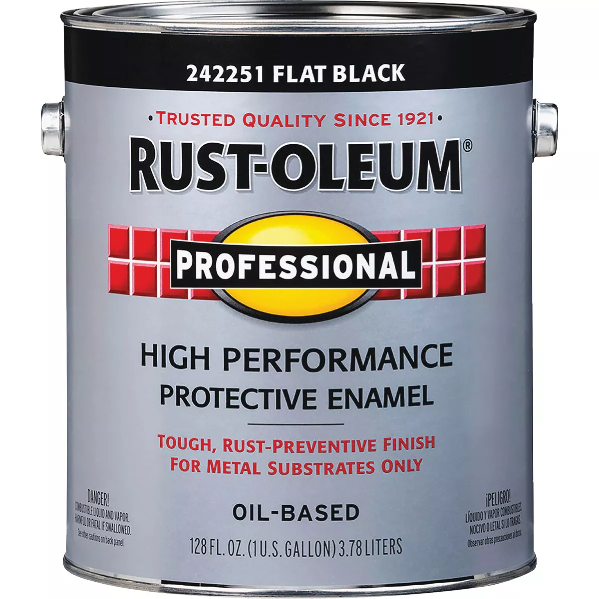 Rust-Oleum Flat VOC for SCAQMD Professional Enamel, Black, 1 Gal. - photo 2