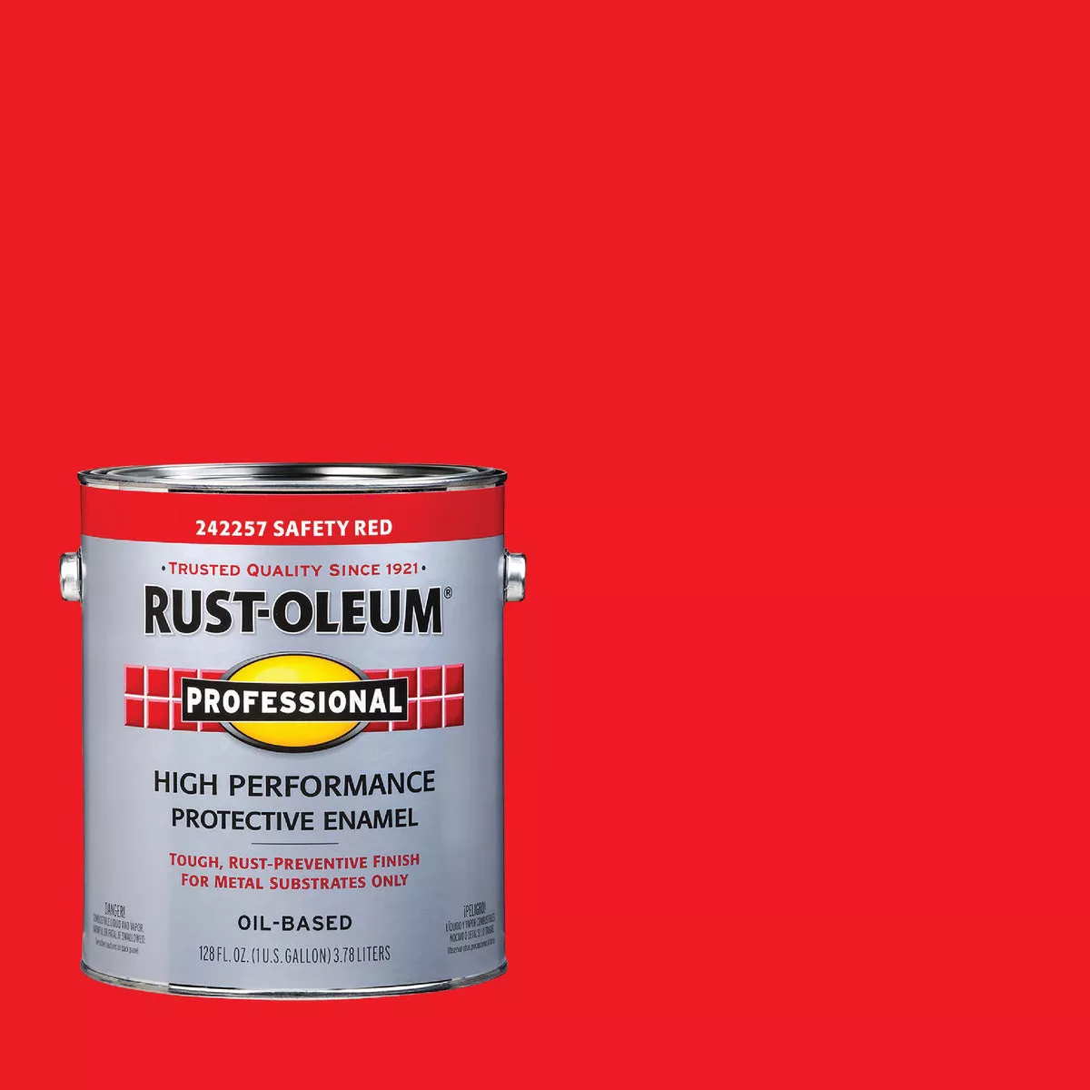 Rust-Oleum Gloss VOC for SCAQMD Professional Enamel, Safety Red, 1 Gal.