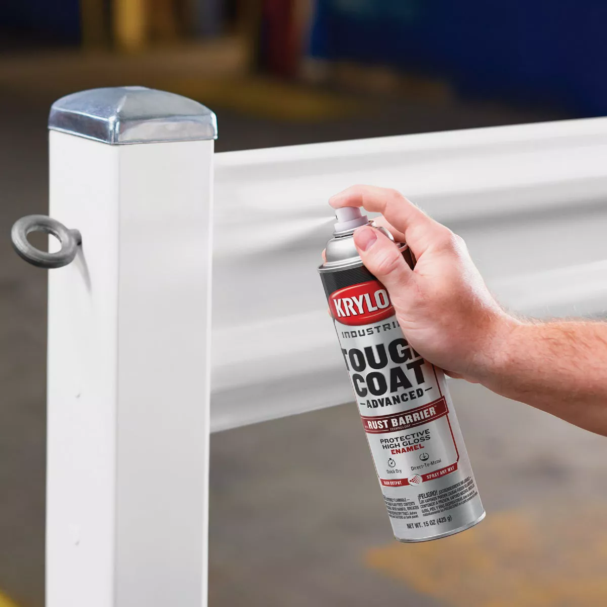 Krylon Industrial Tough Coat 15 Oz. Semi-Gloss White Rust Barrier Spray Enamel - photo 6