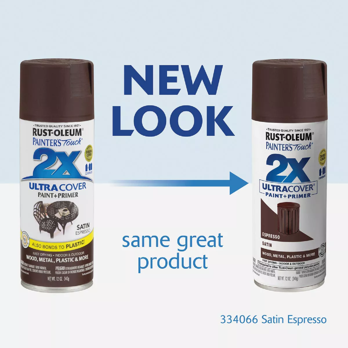 Rust-Oleum Painter's Touch 2X Ultra Cover 12 Oz. Satin Paint + Primer Spray Paint, Espresso - photo 4