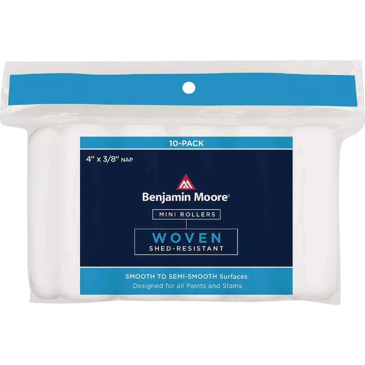 Premier Benjamin Moore 4 In. x 3/8 In. Woven Mini Roller Covers (10-Pack) - photo 2