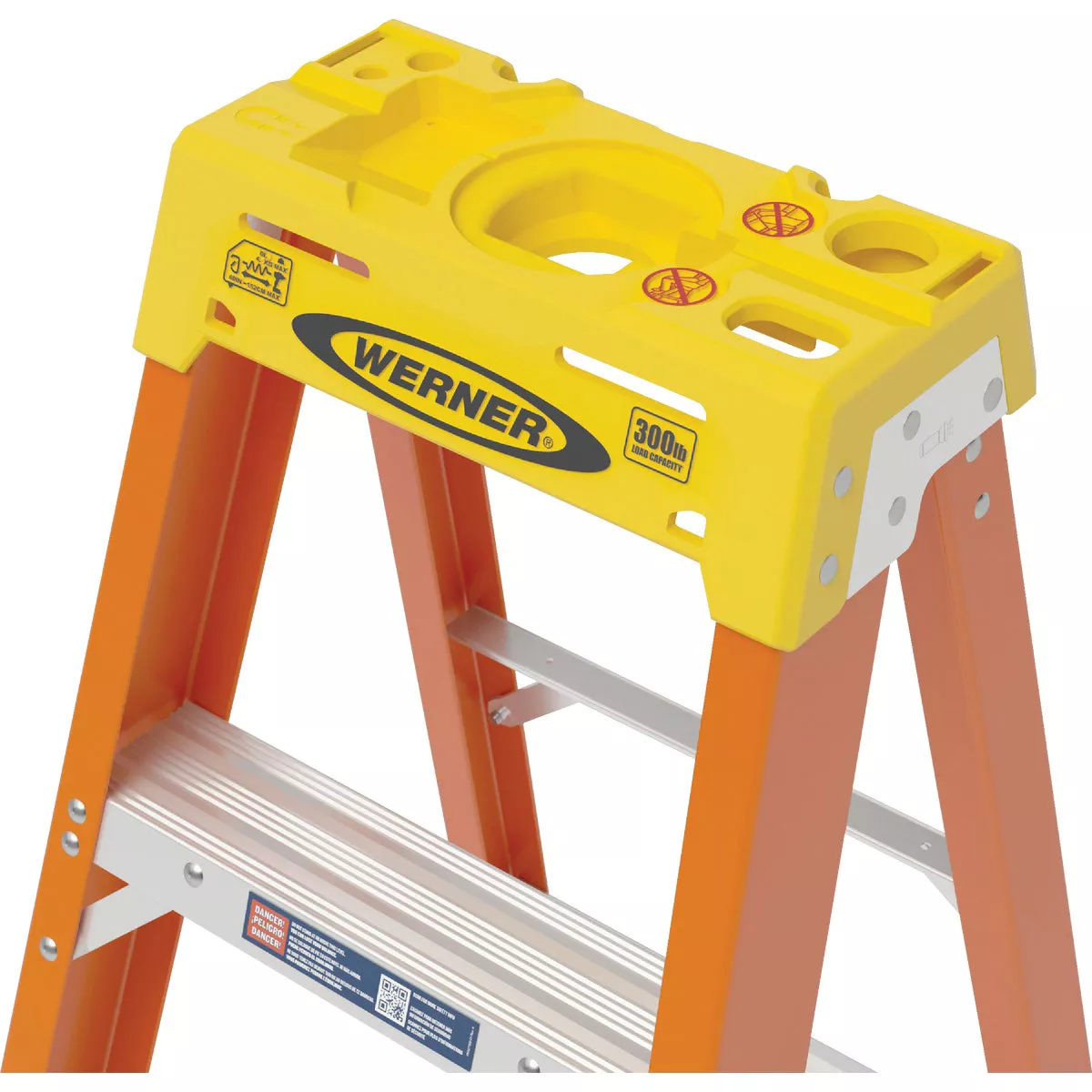 Werner 4 Ft. Fiberglass Step Ladder with 300 Lb. Load