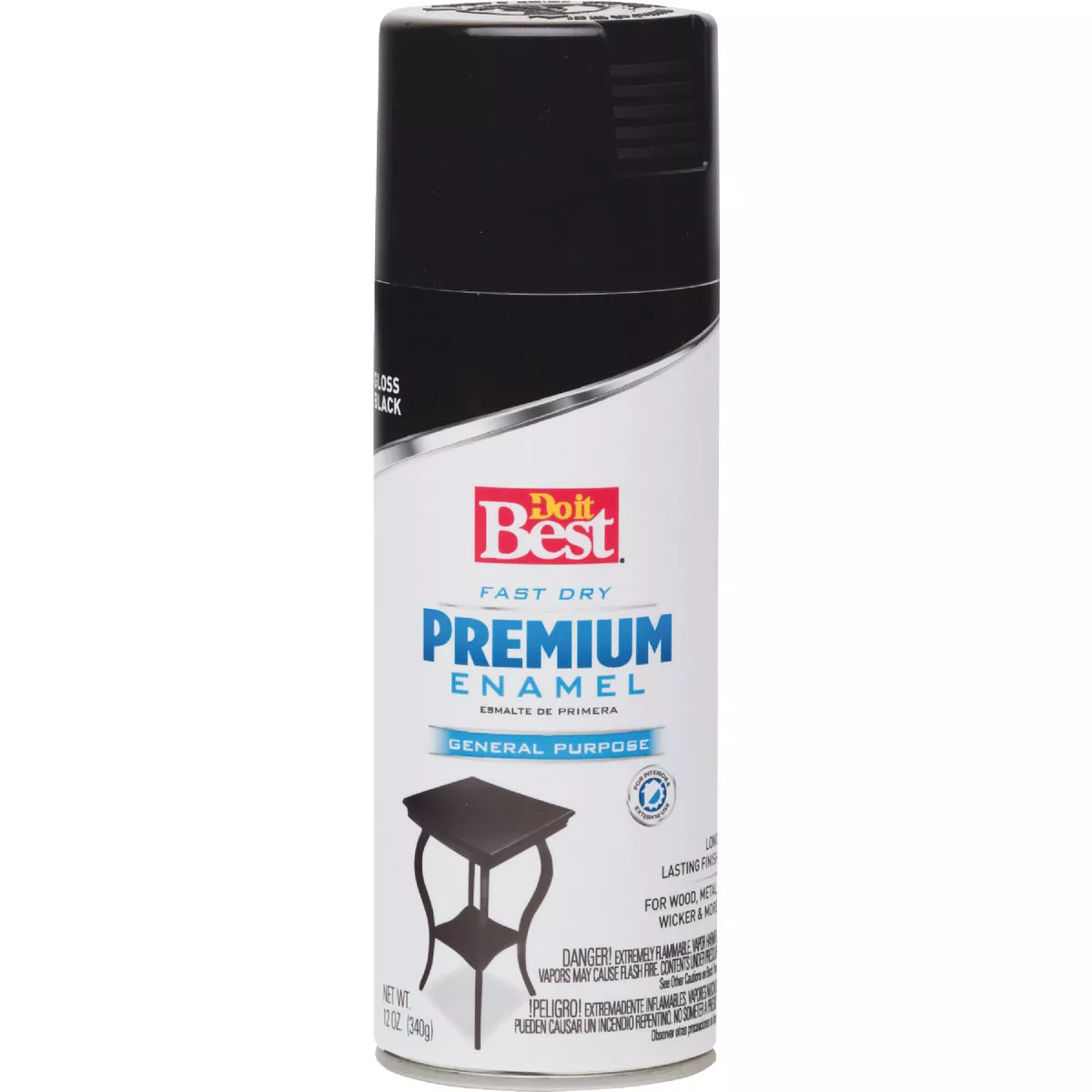 Do it Best Premium Enamel 12 Oz. Gloss Spray Paint, Black - photo 2