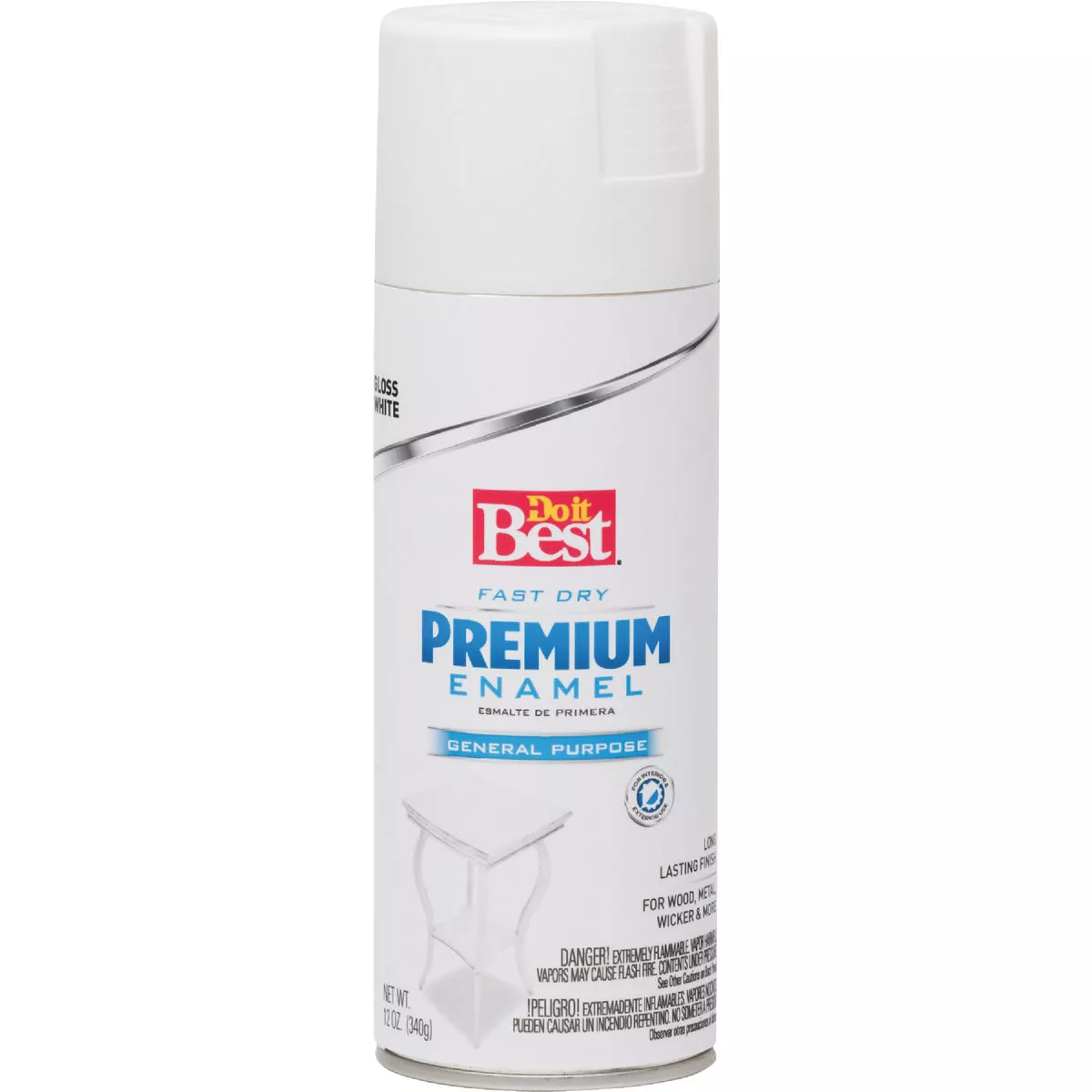 Do it Best Premium Enamel 12 Oz. Gloss Spray Paint, White - photo 2