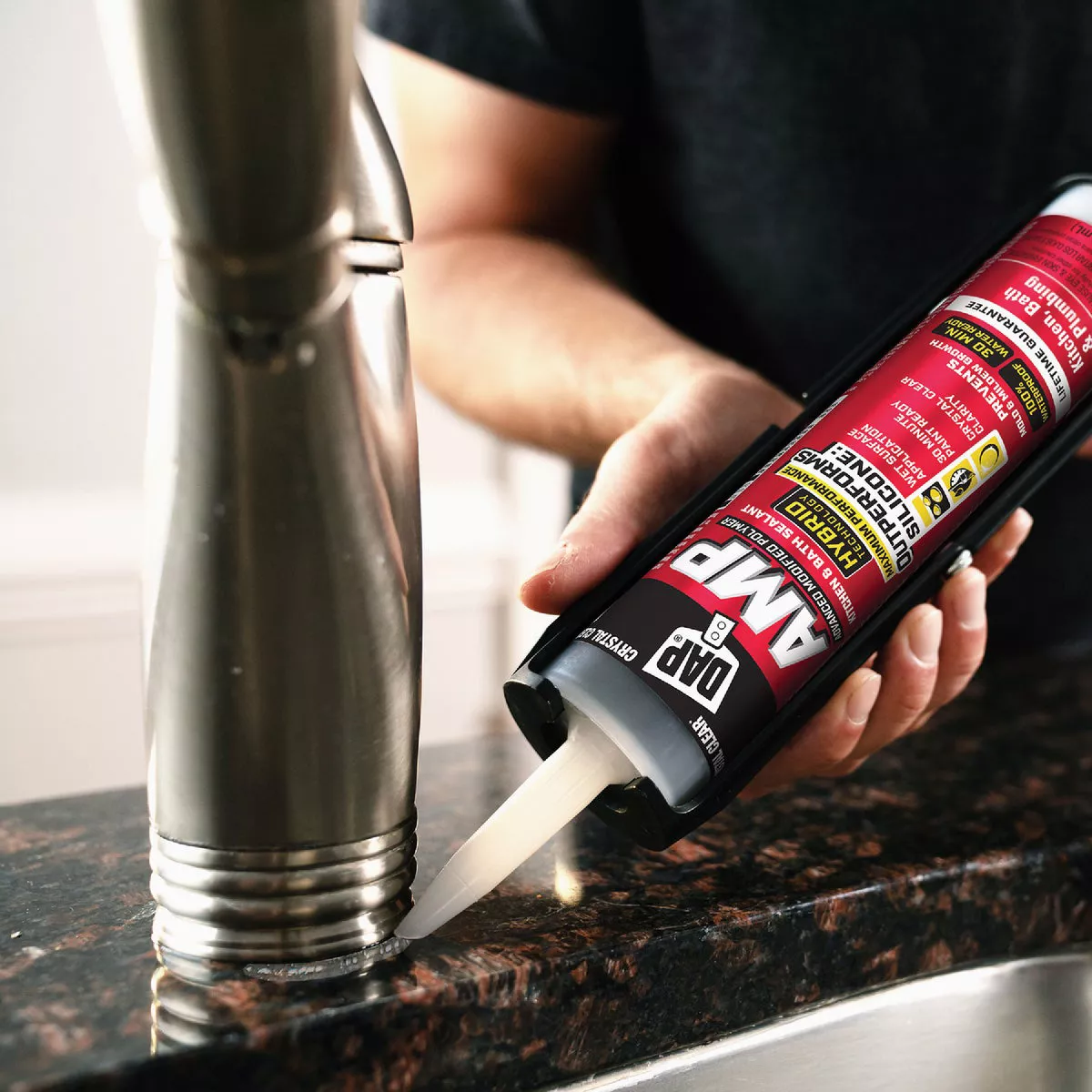 DAP AMP 9 Oz. Advanced Modified PolymerKitchen, Bath & Plumbing Sealant, Crystal Clear - photo 4
