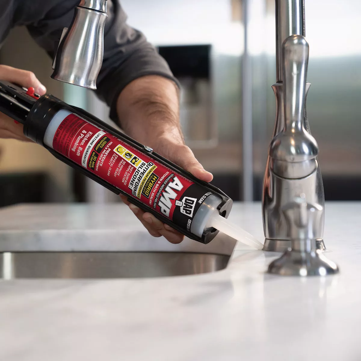 DAP AMP 9 Oz. Advanced Modified PolymerKitchen, Bath & Plumbing Sealant, Crystal Clear - photo 5