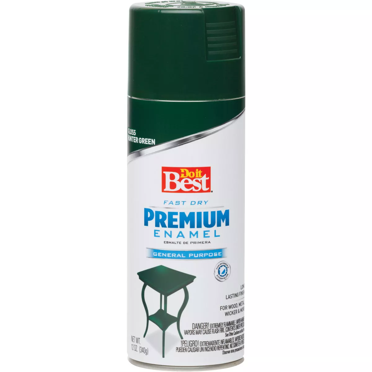 Do it Best Premium Enamel 12 Oz. Gloss Spray Paint, Hunter Green