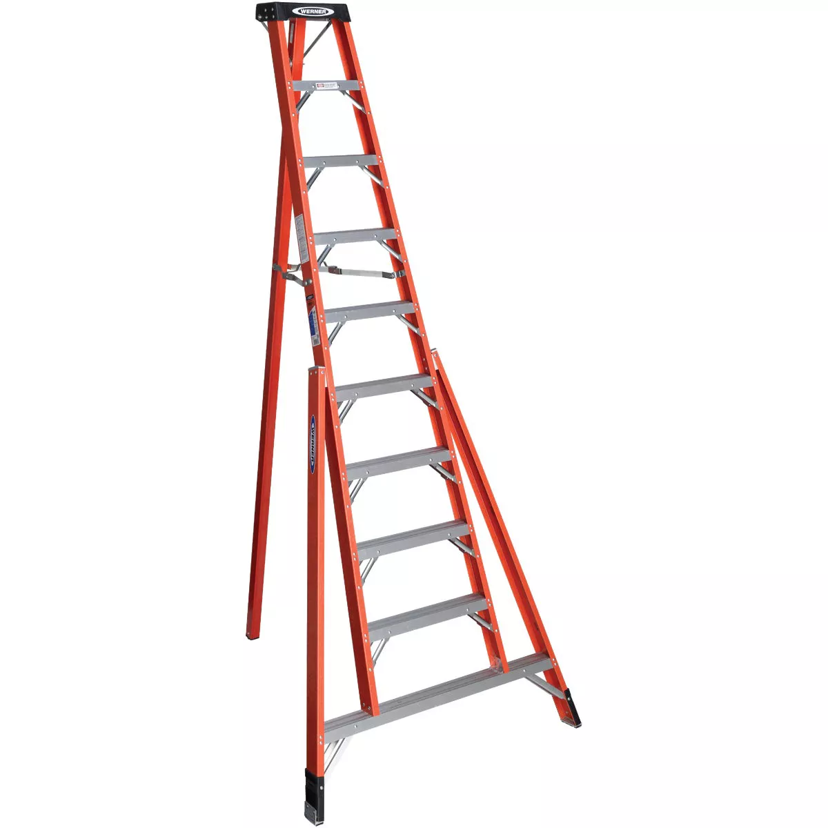 Werner 10 Ft. Fiberglass Tripod Step Ladder with 300 Lb. Load Capacity Type IA Ladder Rating - photo 2