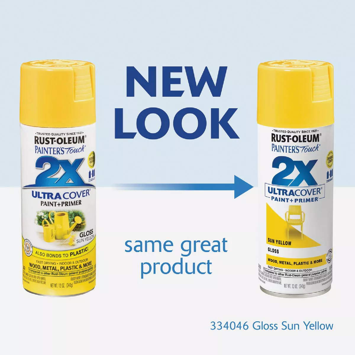 Rust-Oleum Painter's Touch 2X Ultra Cover 12 Oz. Gloss Paint + Primer Spray Paint, Sun Yellow - photo 2