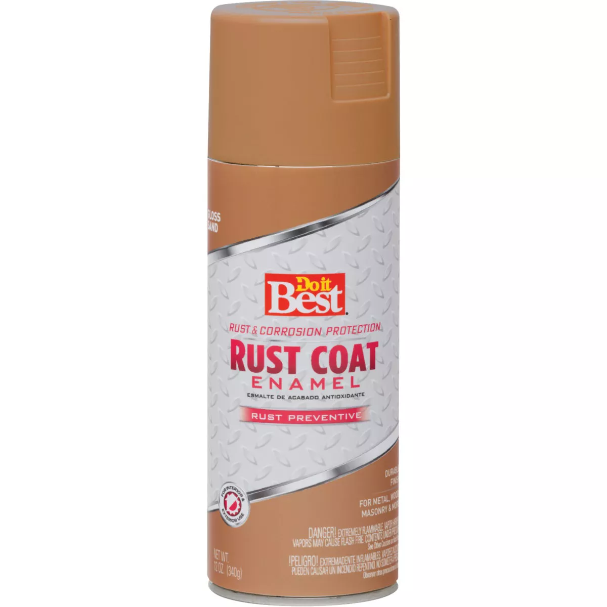Do it Best Rust Coat Gloss Sand 12 Oz. Anti-Rust Spray Paint