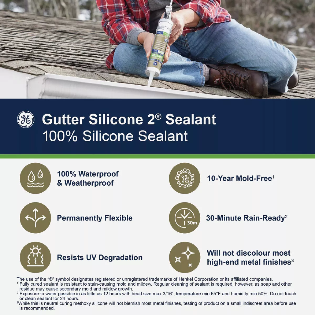 GE Gutter Silicone Advanced Speciality Products, Clear, 10.1 Oz. Cartridge - photo 6