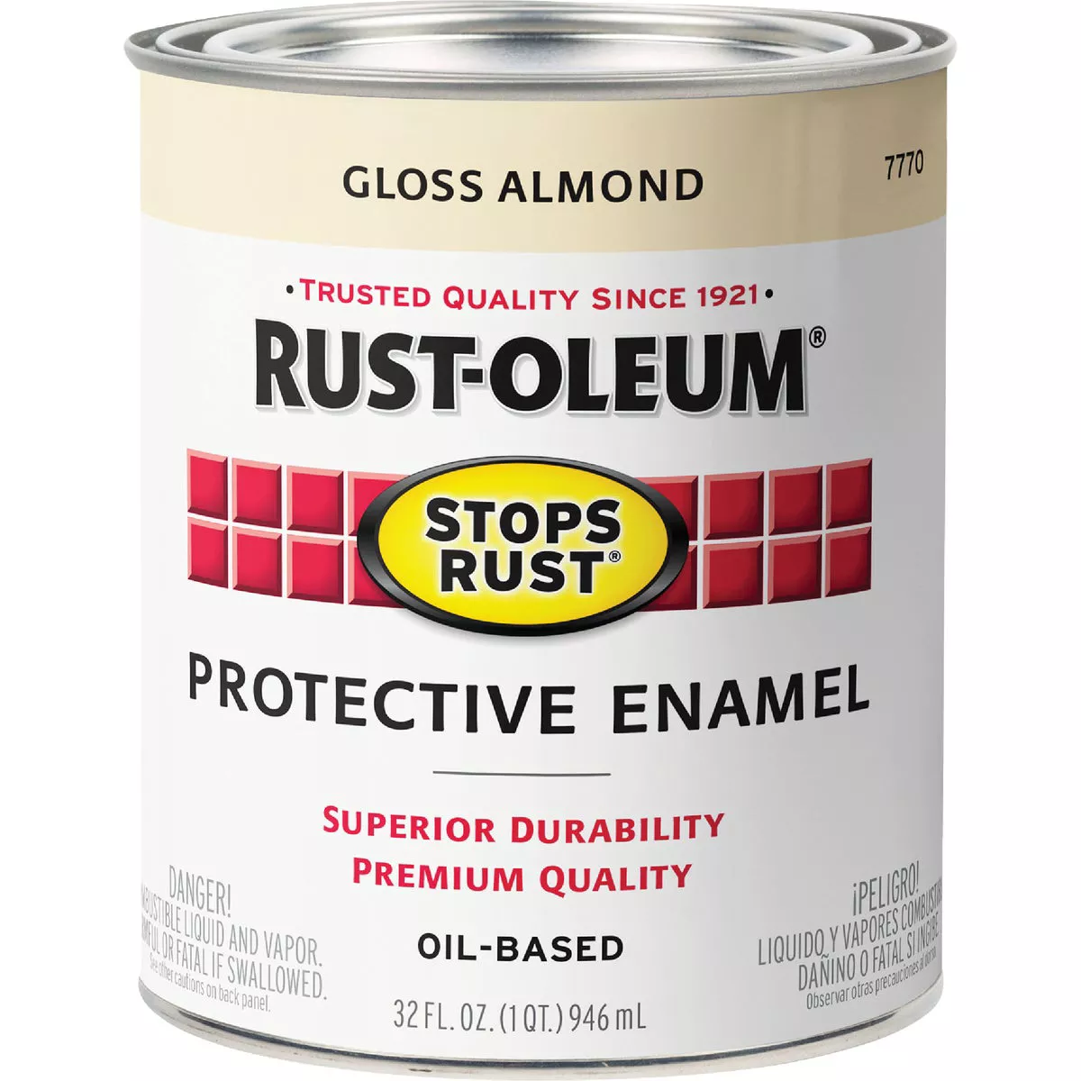 Rust-Oleum Stops Rust Oil Based Gloss Protective Rust Control Enamel, Almond, 1 Qt. - photo 2