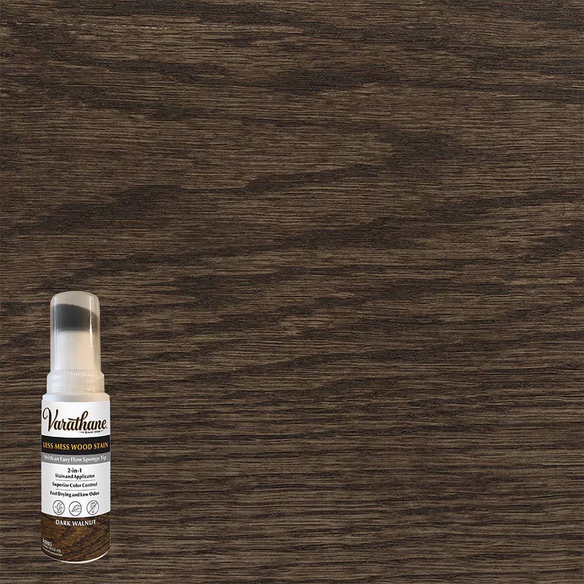 Varathane Less Mess Dark Walnut Water-Based Interior Wood Stain, 4 Oz. - photo 2