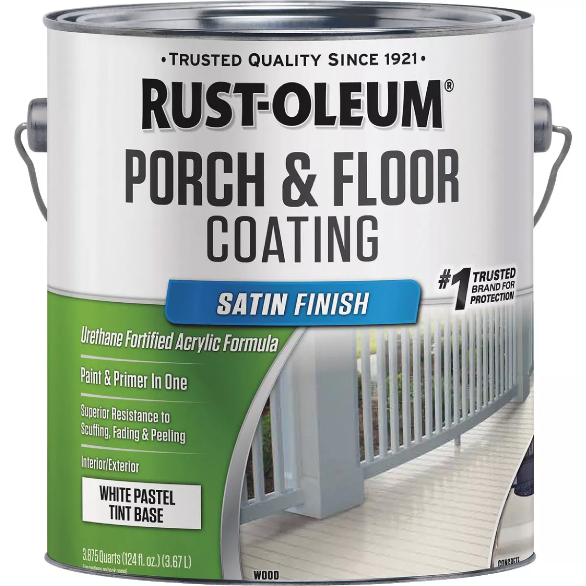 Rust-Oleum 1 Gal. Low VOC White Pastel Tint Base Satin Porch and Floor Coating - photo 2
