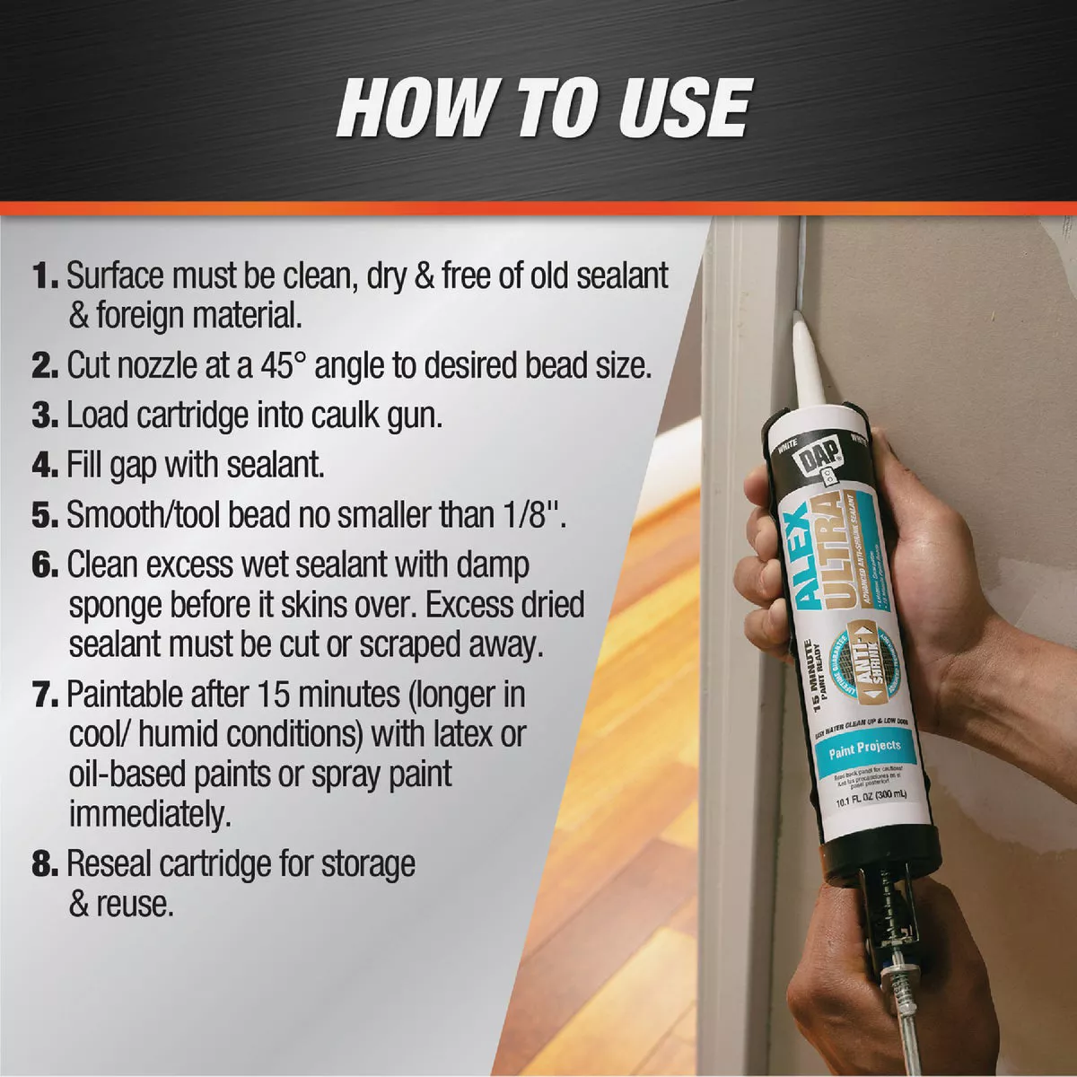 Dap Alex Ultra 10.1 Oz. Advanced Latex Sealant - photo 7
