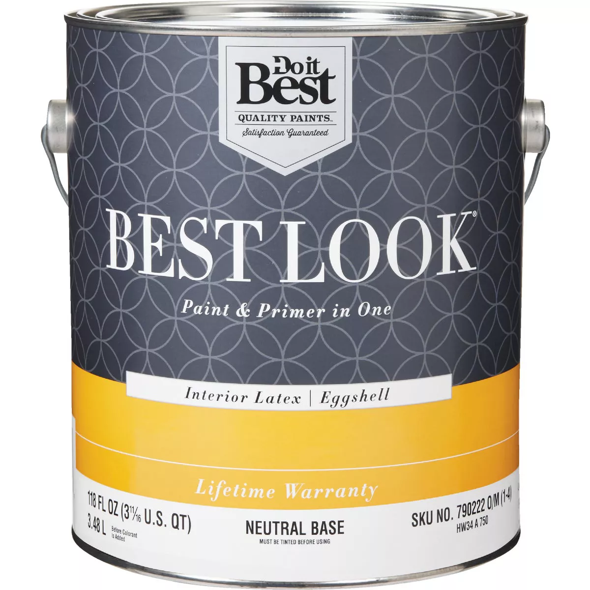 Best Look Latex Premium Paint & Primer In One Eggshell Interior Wall Paint, Neutral Base, 1 Gal.