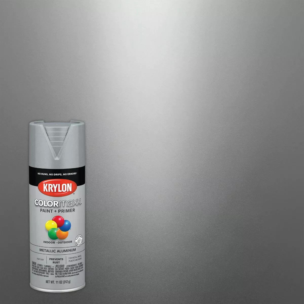 Krylon ColorMaxx 12 Oz. Metallic Spray Paint, Aluminum