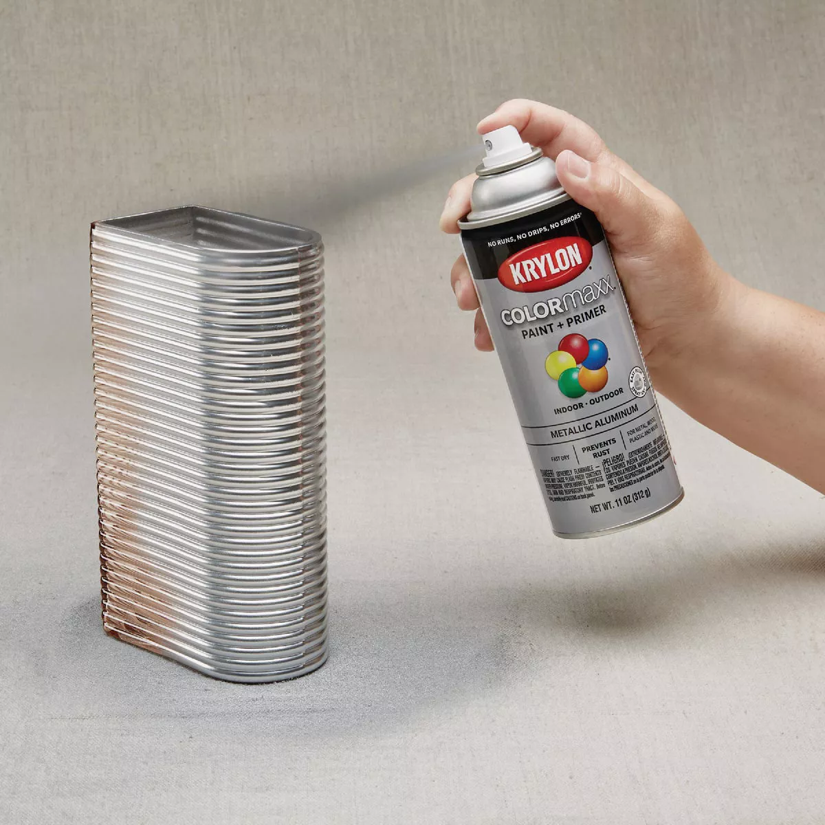 Krylon ColorMaxx 12 Oz. Metallic Spray Paint, Aluminum - photo 3