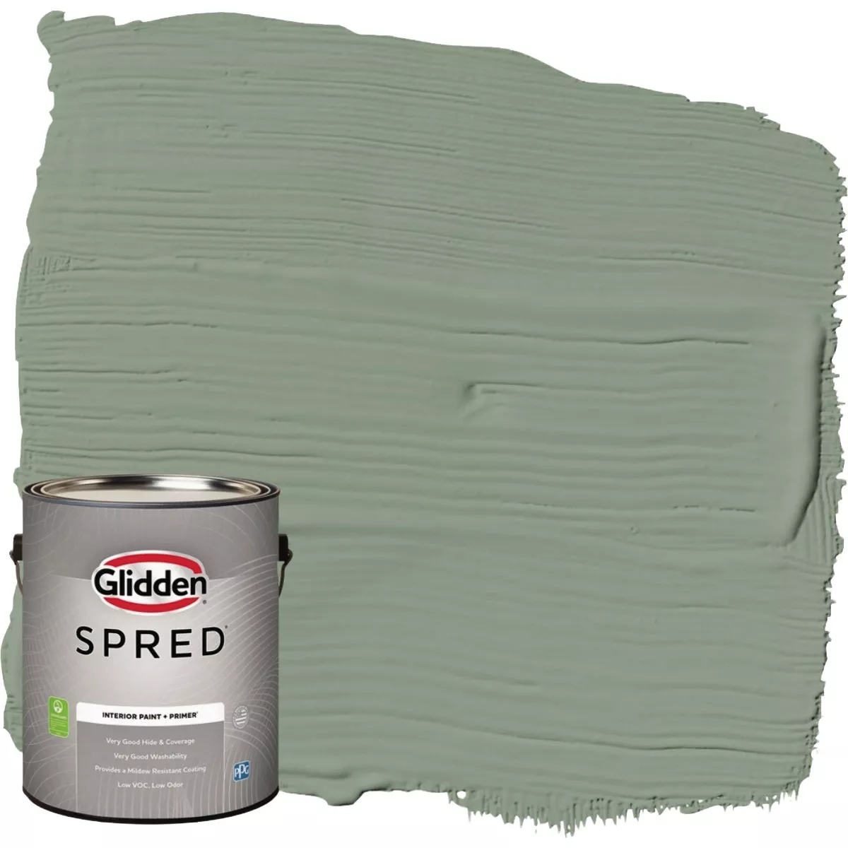 Glidden Spred Interior Grab-N-Go Paint + Primer Semi-Gloss Paint, Farm Fresh, 1 Gal.