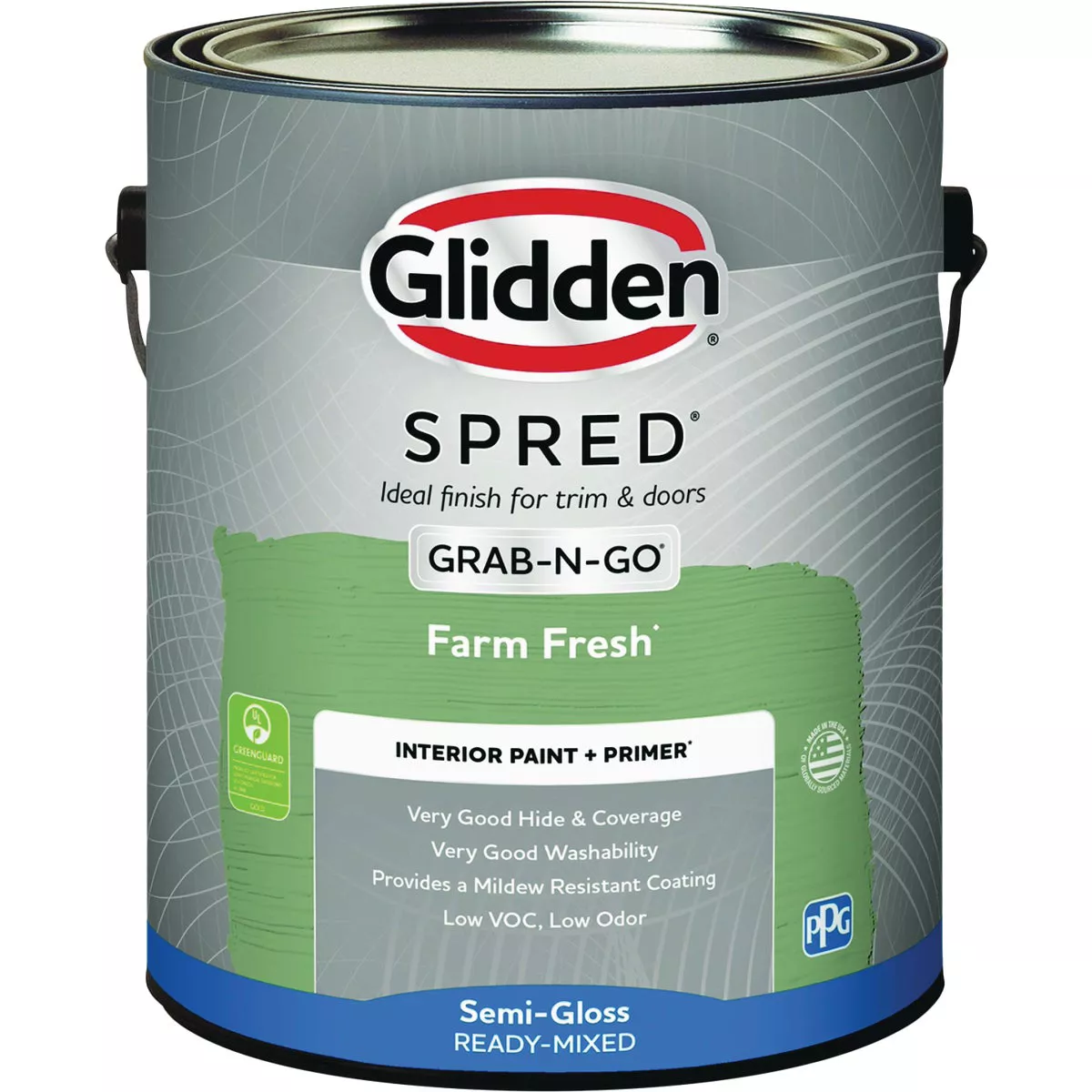 Glidden Spred Interior Grab-N-Go Paint + Primer Semi-Gloss Paint, Farm Fresh, 1 Gal. - photo 2