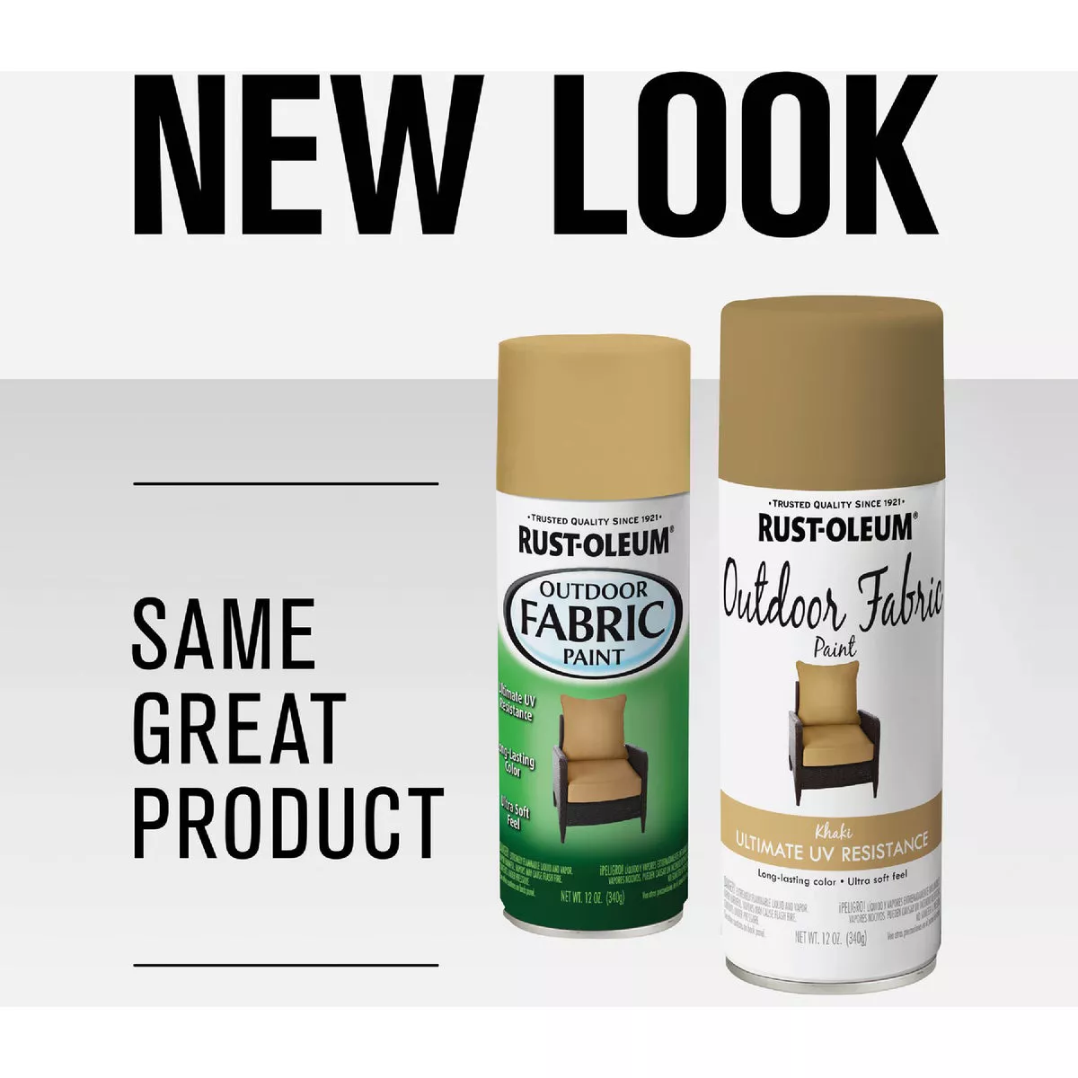 Rust-Oleum 12 Oz. Flat/Matte Outdoor Fabric Spray Paint, Khaki - photo 2