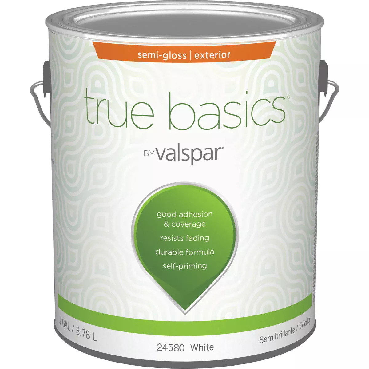 True Basics by Valspar Semi-Gloss Exterior House Paint, 1 Gal., White