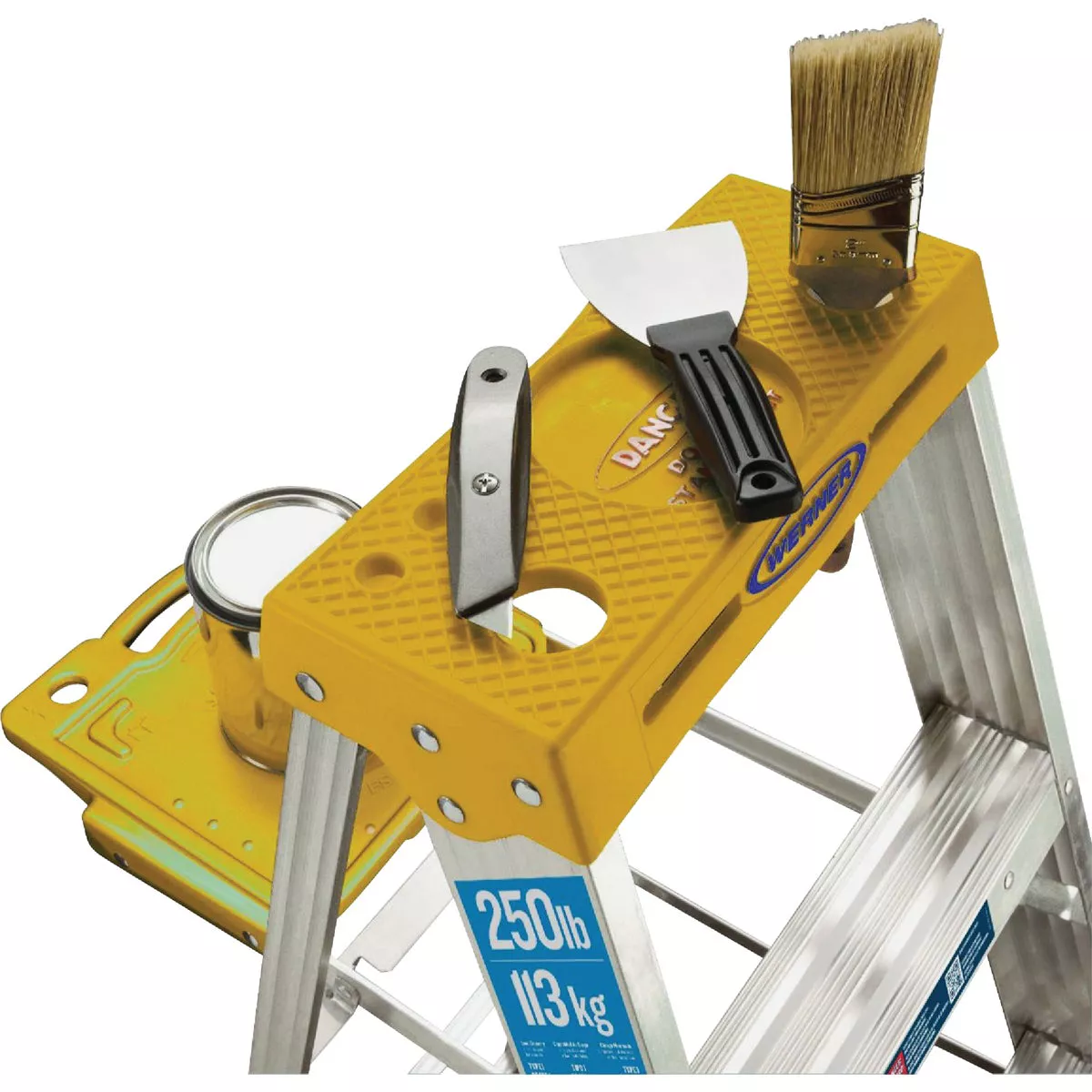 Werner 8 Ft. Aluminum Step Ladder with 250 Lb. Load Capacity Type I Ladder Rating - photo 4