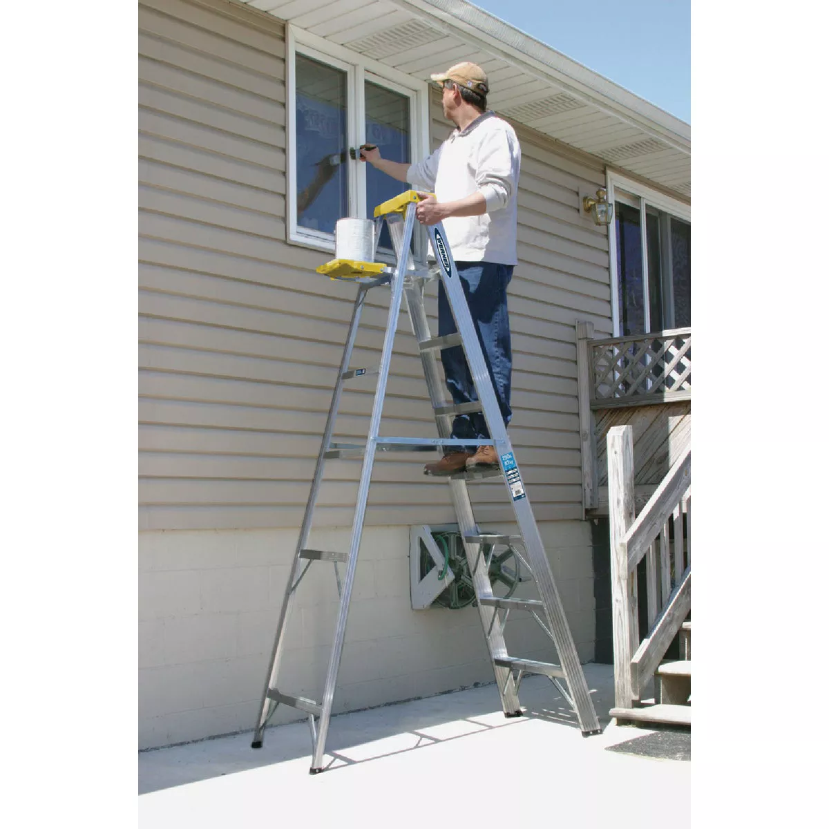 Werner 8 Ft. Aluminum Step Ladder with 250 Lb. Load Capacity Type I Ladder Rating - photo 7