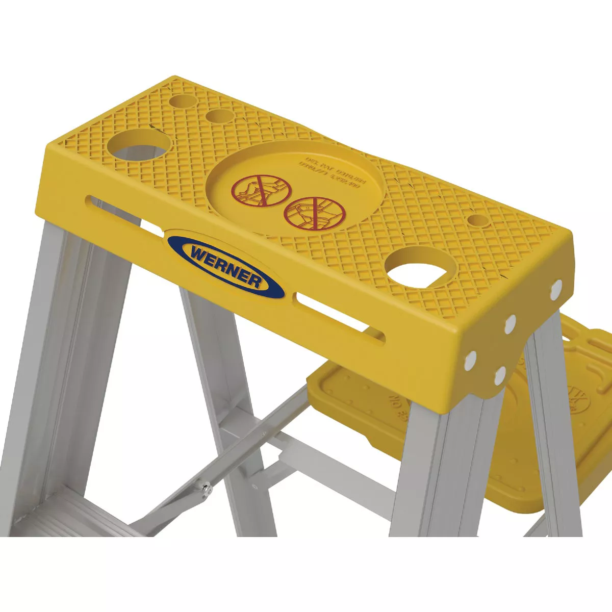 Werner 8 Ft. Aluminum Step Ladder with 250 Lb. Load Capacity Type I Ladder Rating - photo 2